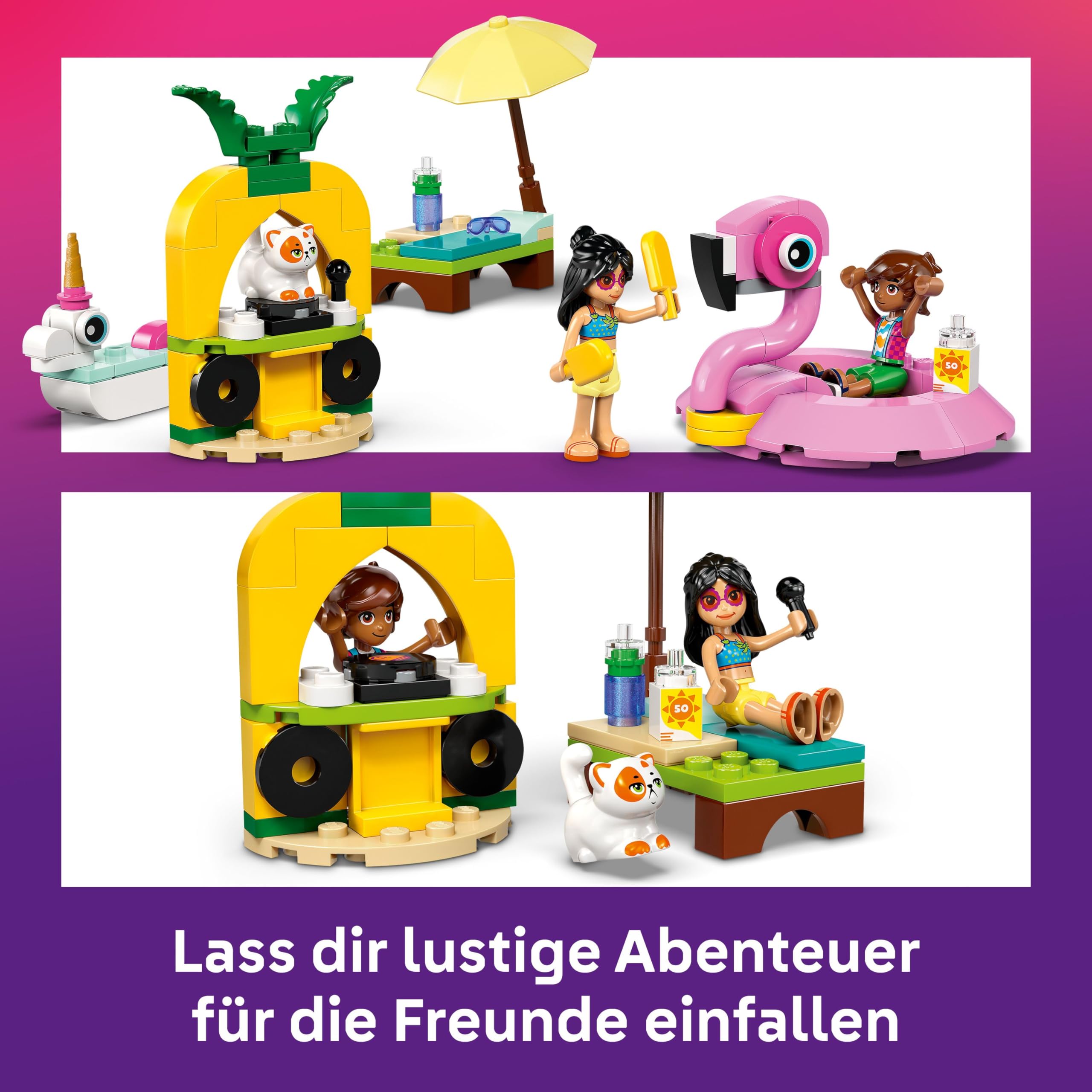 LEGO Friends Poolparty mit Einhorn und Flamingo 42658