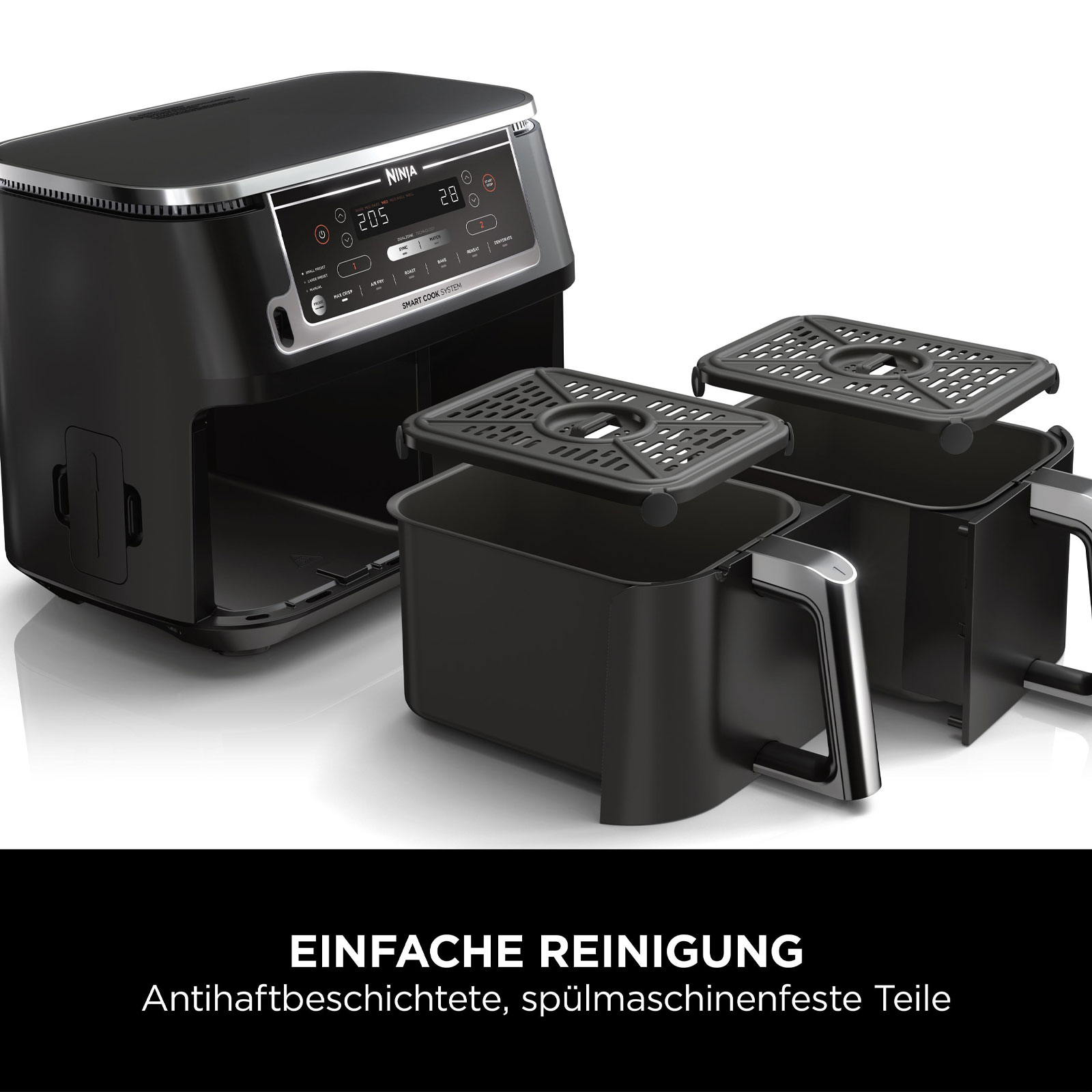 Ninja AF451EU Foodi MAX Dual Doppel-Heißluftfritteuse Ninja AF451EU Foodi MAX Dual Doppel-Heißluftfritteuse