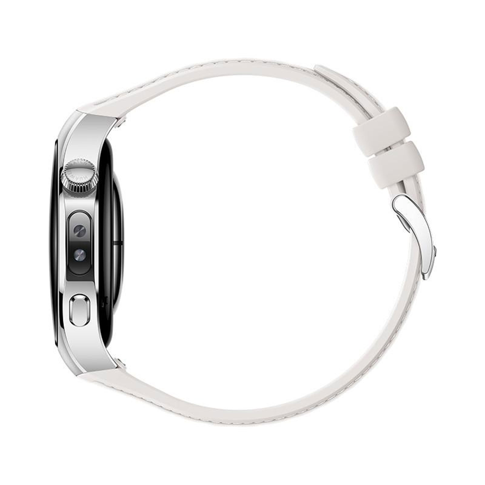 Huawei Watch 5, 42 mm, Sandgoldenes 904L Edelstahlgehäuse mit beigem Kompositarmband (Herzfrequenzmessung, Schlafüberwachung, Schrittzähler)