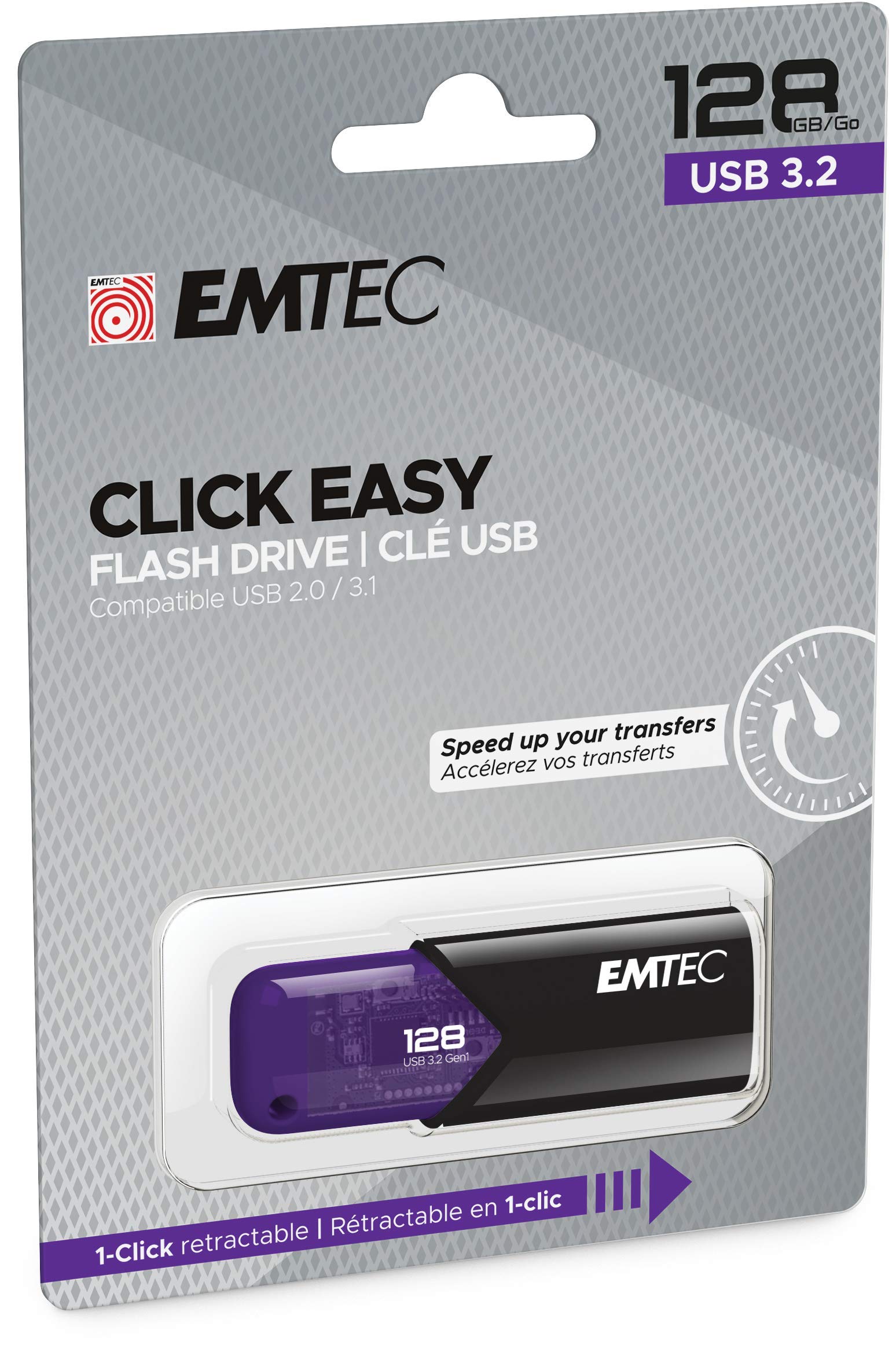 Emtec USB 3.0 (3.2) Click Easy B113 Flash Drive 128 GB Speicher