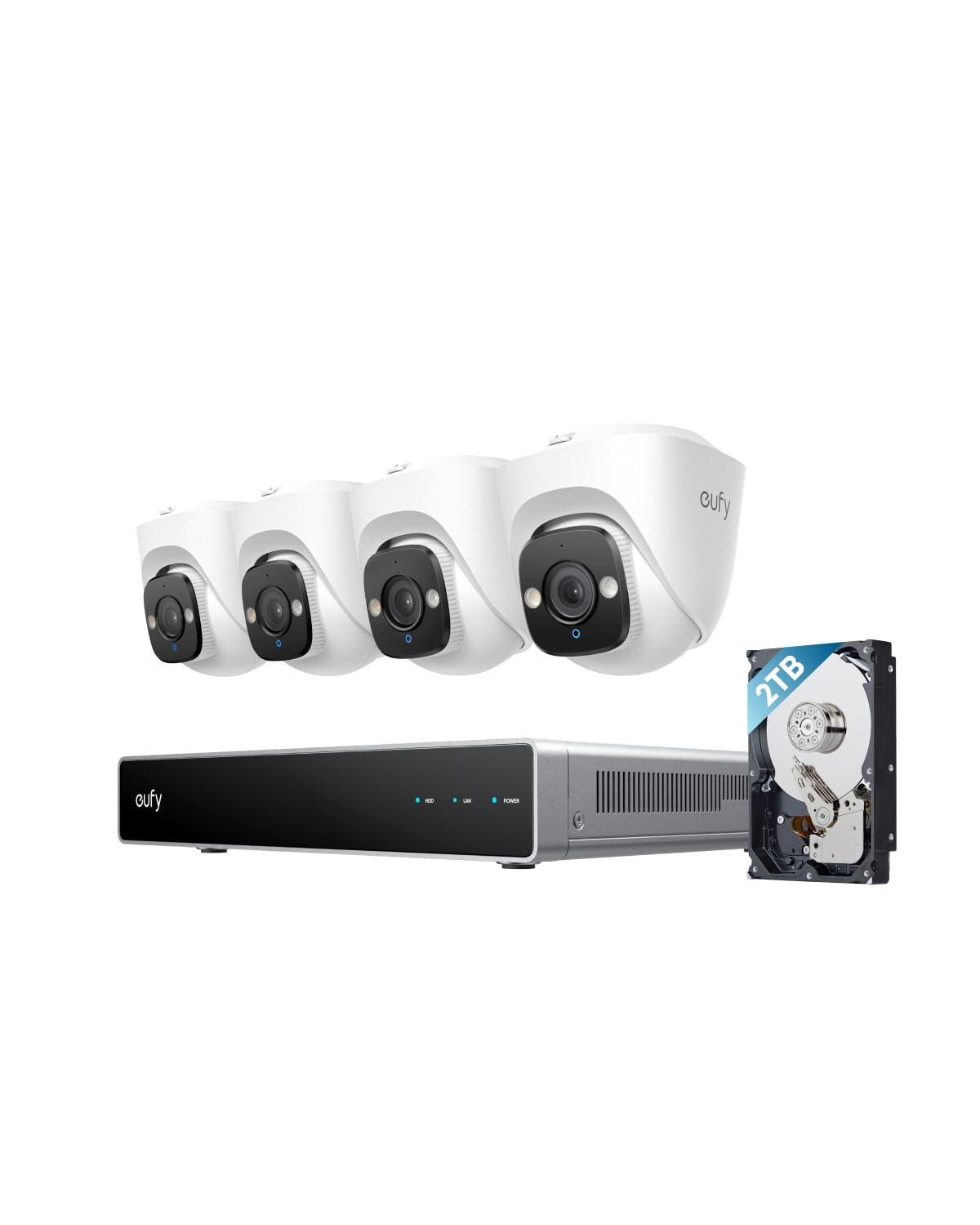 eufy PoE NVR Security System E41, 4× 4K Turret Cameras