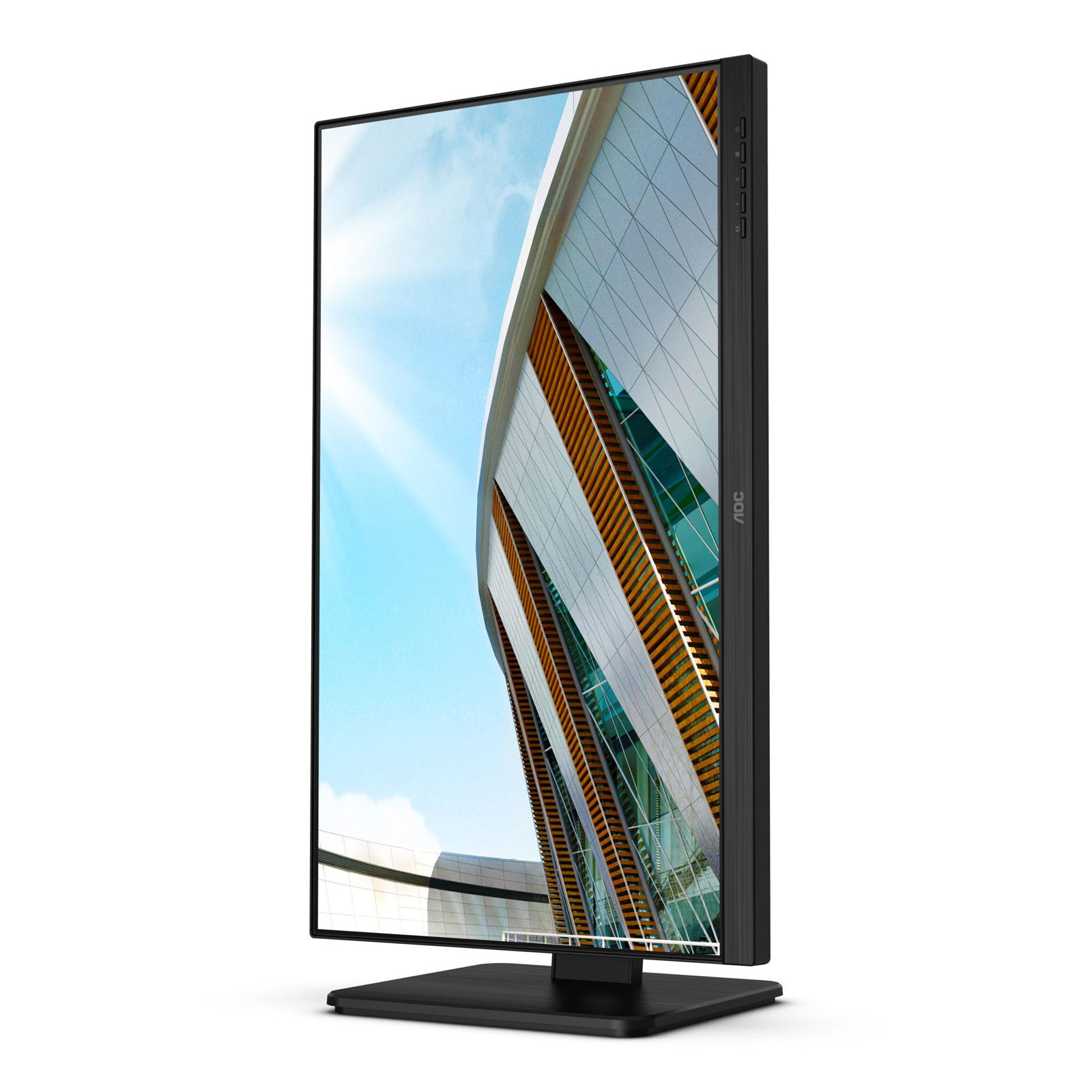 AOC Monitor P2 24P2Q, Schwarz, 23,8 Zoll, Full HD, IPS, 75 Hz, 4 ms (USB, HDMI, DisplayPort, VGA, DVI, höhenverstellbar, neigbar, schwenkbar, Pivot, AdaptiveSync)