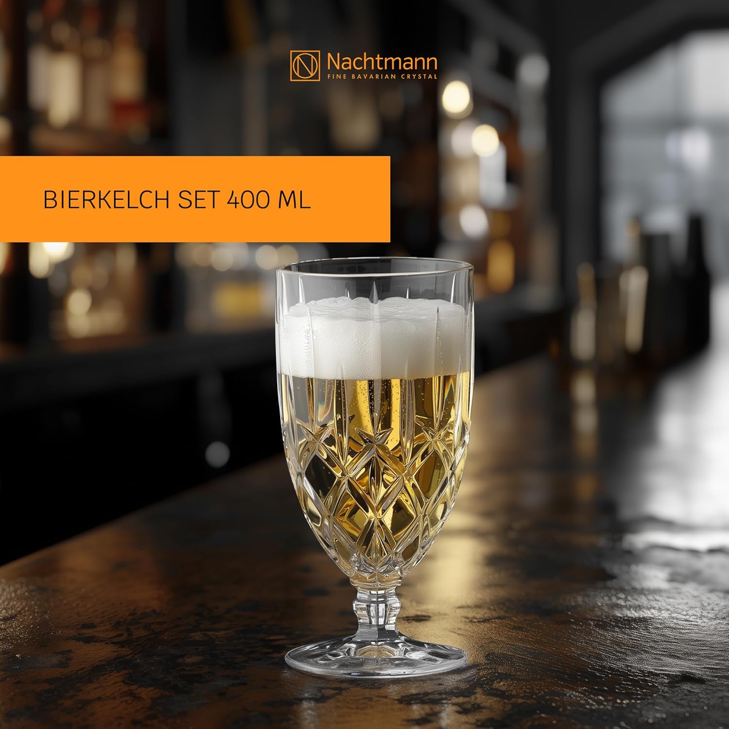 Nachtmann Noblesse Bierkelch, Bierglas, Eisteeglas, 4er-Set