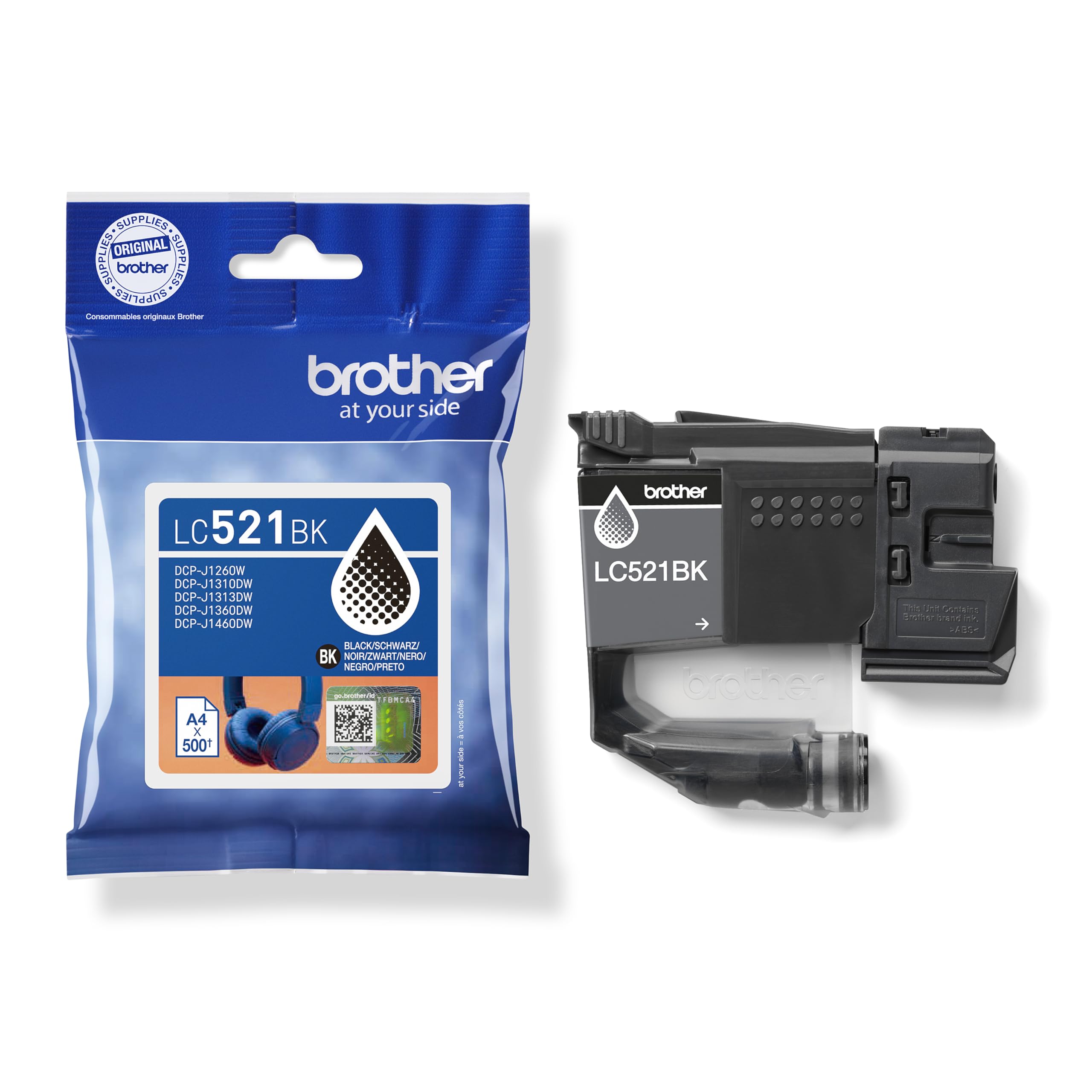 Brother Tintenpatrone LC521BK, schwarz