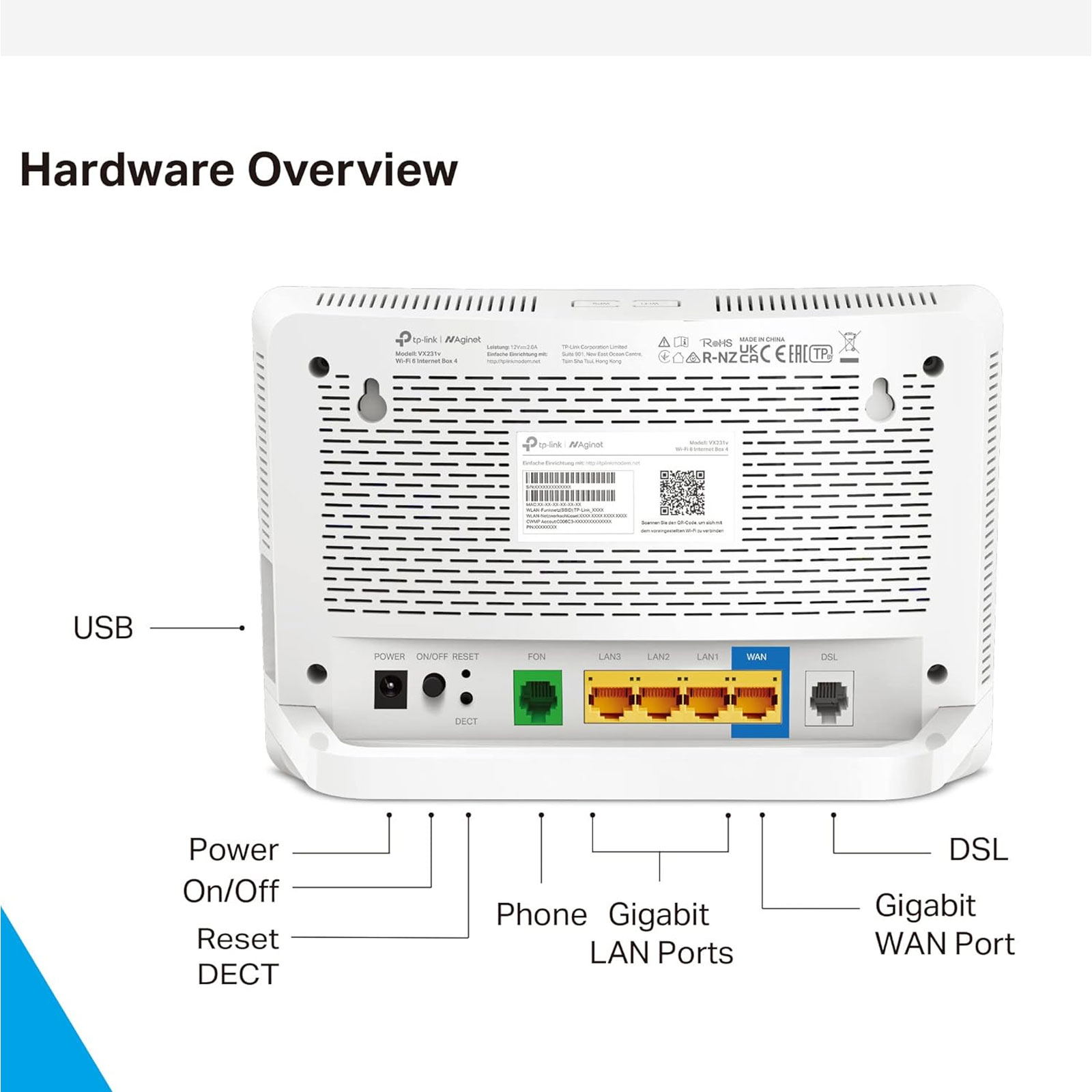 TP-Link Router VX231V WiFi 6 Internet Box