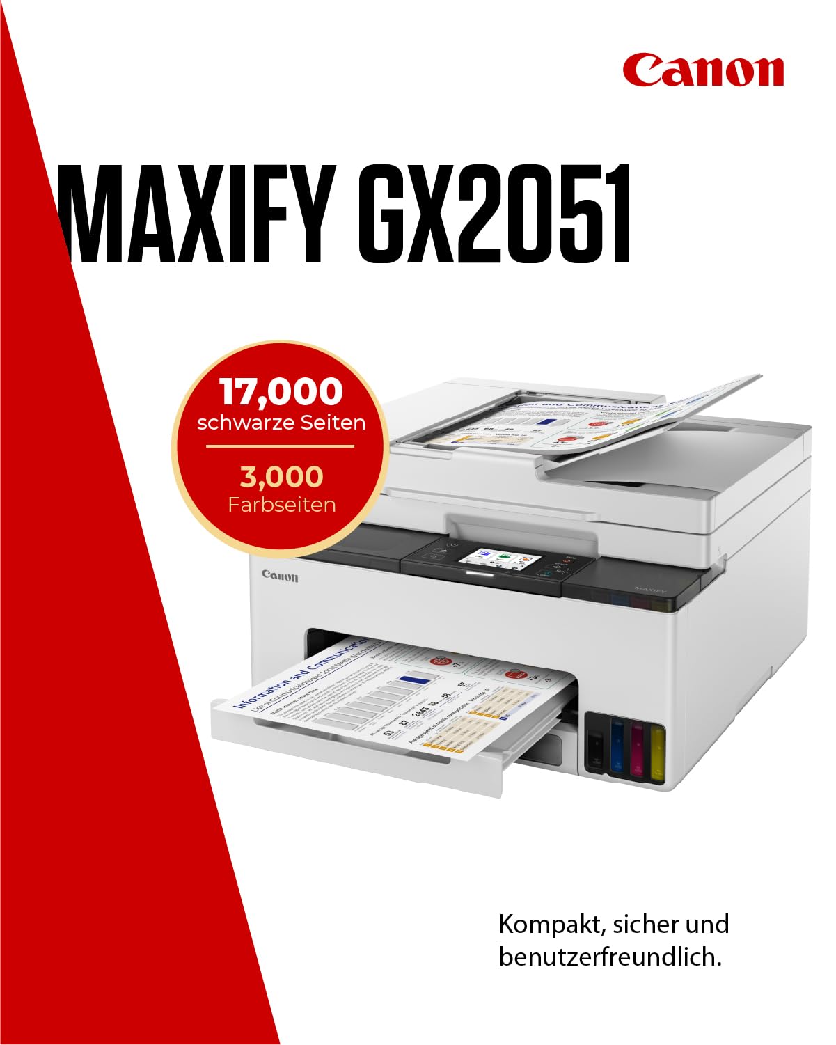 Canon MAXIFY GX2051 Tintenstrahldrucker 4-in-1 Multifunktionsgerät
