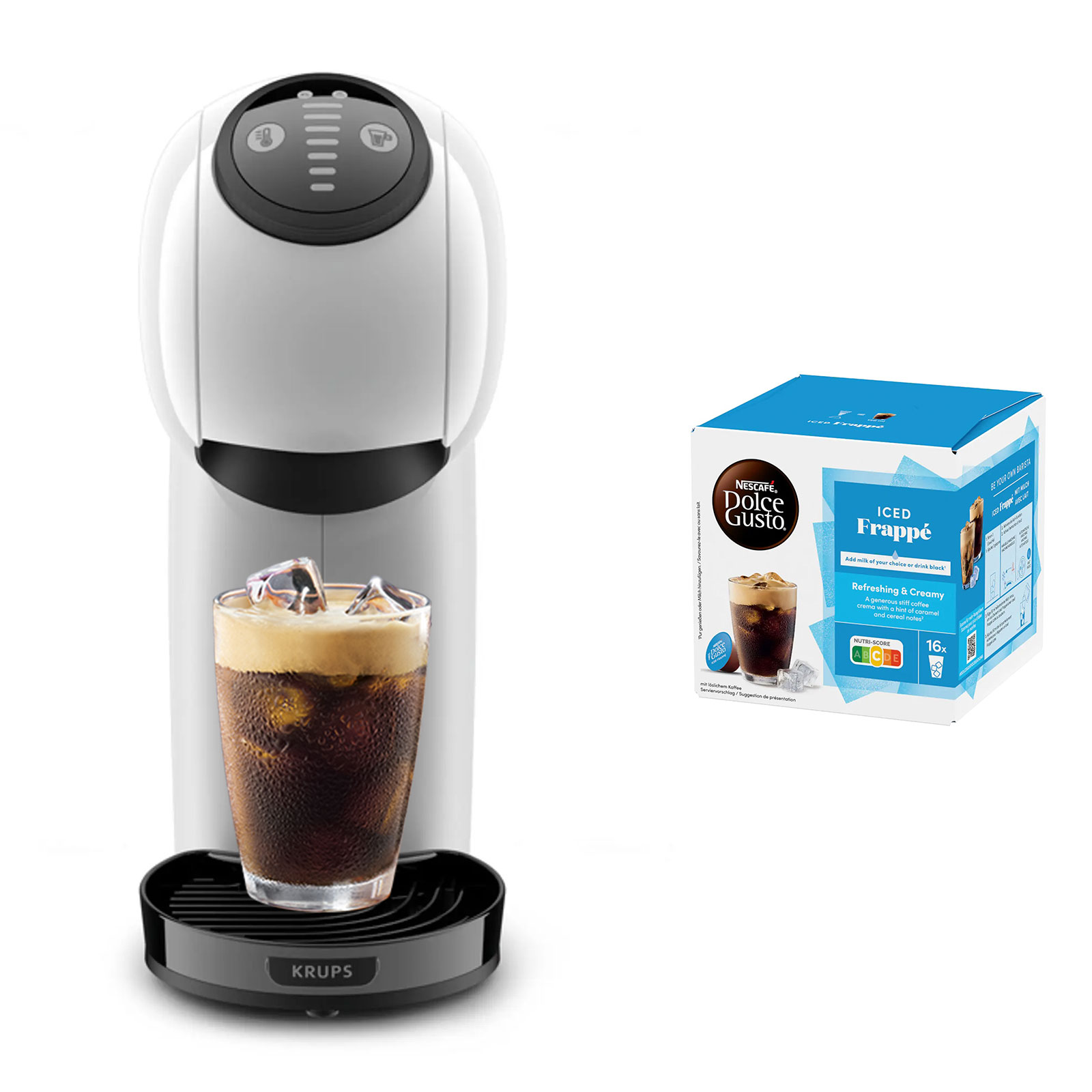 KRUPS KP2431.23 NDG Genio S inkl. Iced Frappe 16 Kapseln