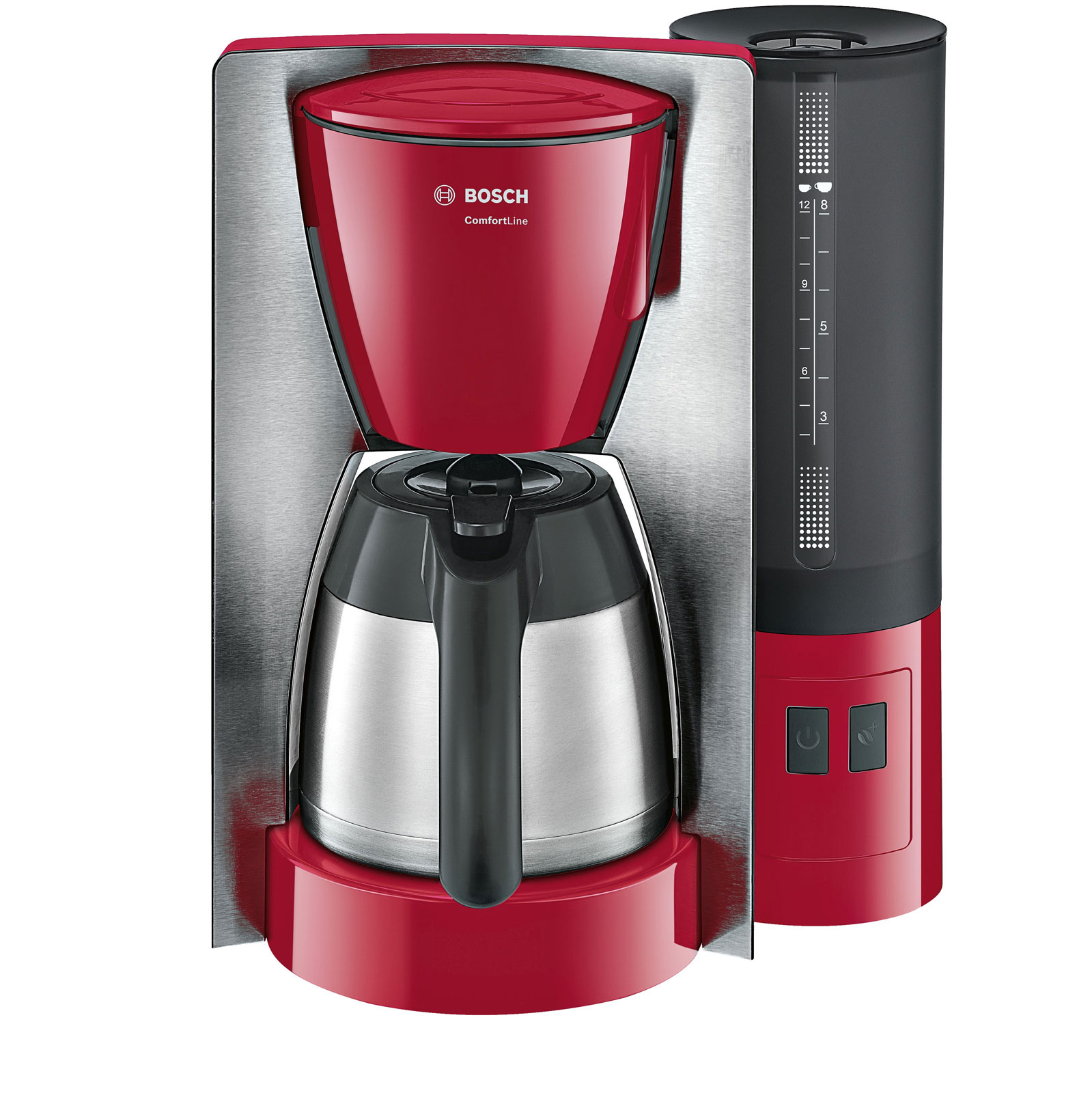 Bosch TKA6A684 Kaffeemaschine Thermo Edelstahl/rot