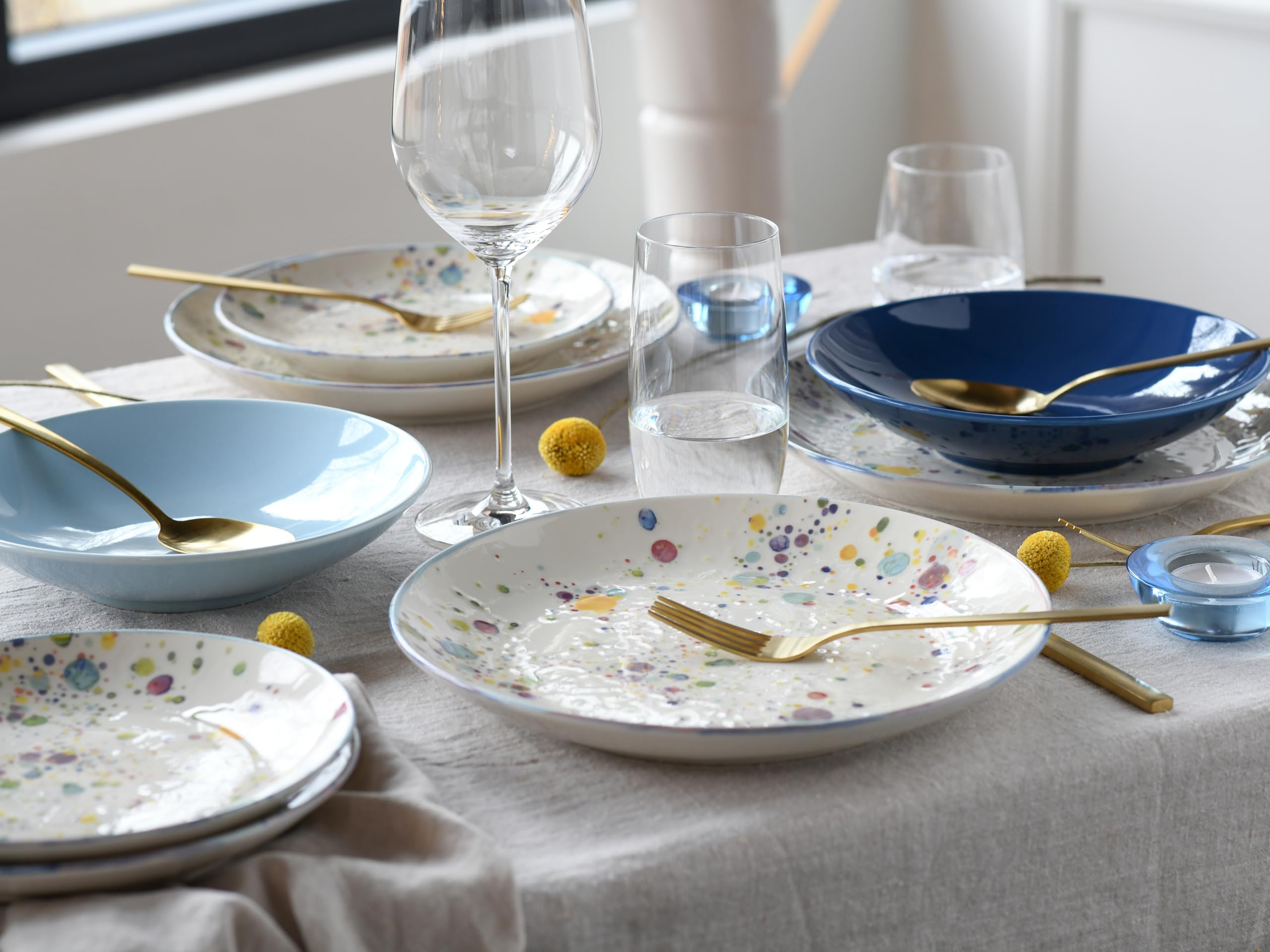 CreaTable, 24257, Serie Candy Drops, 12-teiliges Geschirrset für 4 Personen