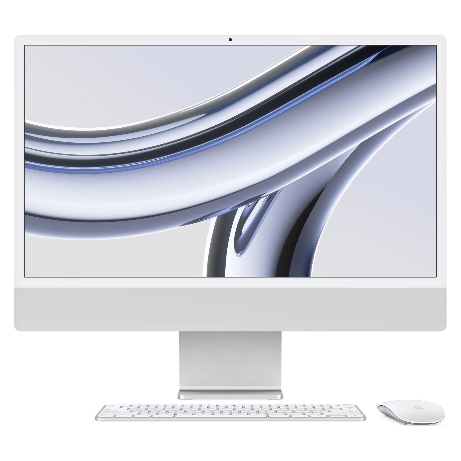 Apple iMac Silber 24 Zoll, M3, 8-Core-CPU, 10-Core-GPU, 16 GB, 2 TB SSD (Magic Mouse | Magic Keyboard mit Touch ID)