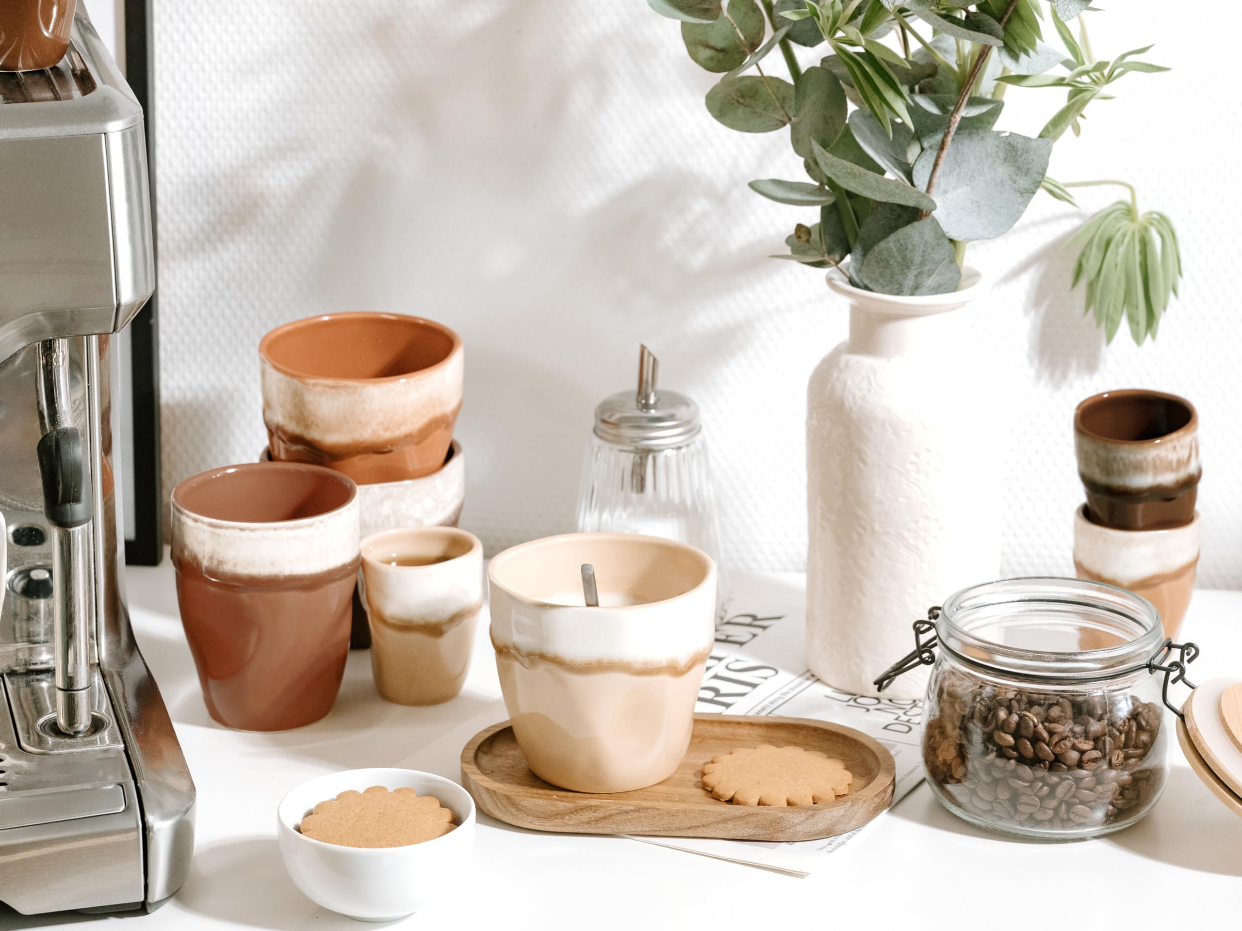 Creatable, 24737, Serie Squeezy Mocha Mousse, 4-teiliges Geschirrset für 4 Pers.