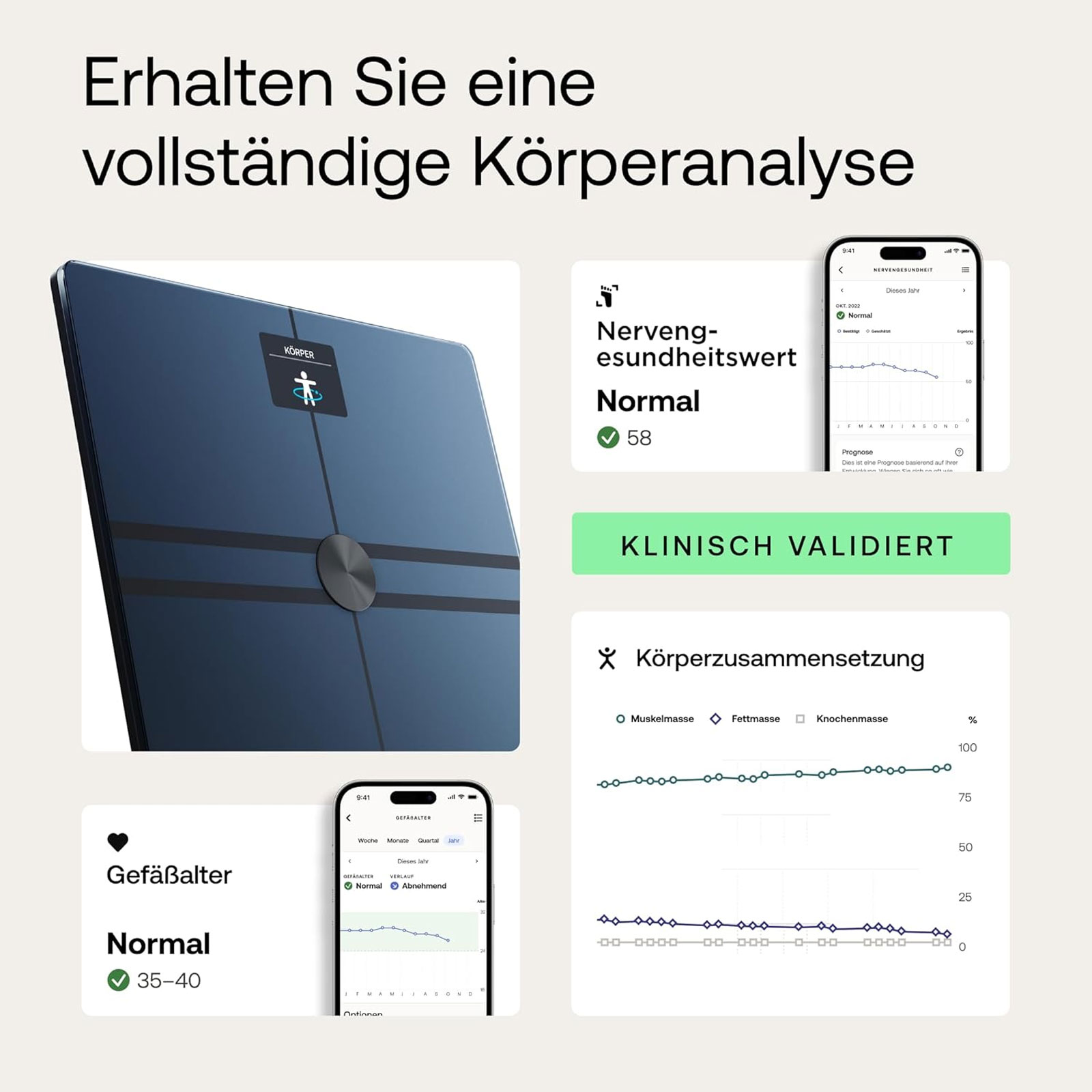 Withings Body Comp Diagnosewaage