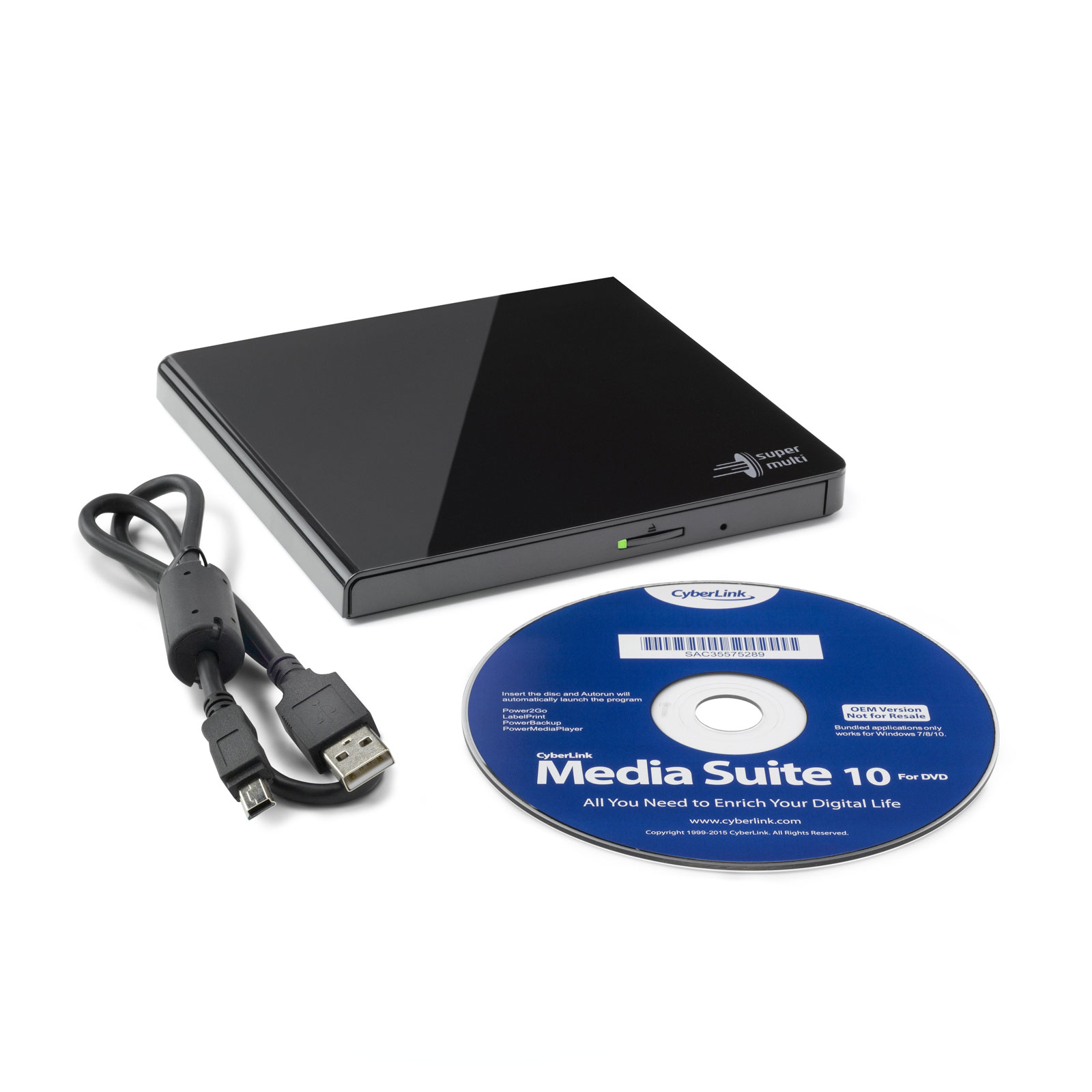 HLDS GP57EB40 DVD-Brenner schwarz, extern 9.5mm, Retail