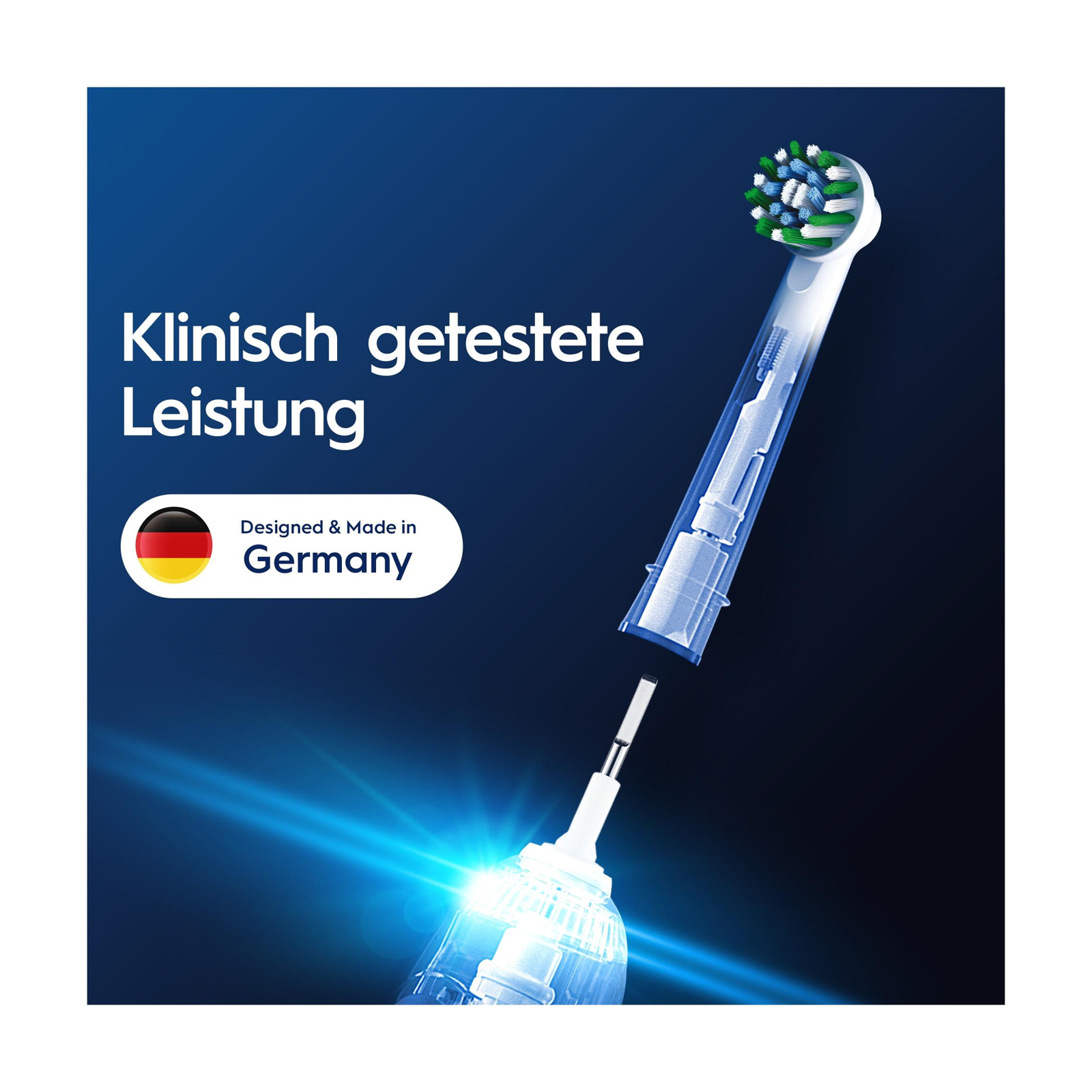 Oral-B Aufsteckbürsten Pro CrossAction, 9 Stück (Garantierte Passform mit allen wiederaufladbaren Zahnbürsten von Oral-B, außer Pulsonic und iO)