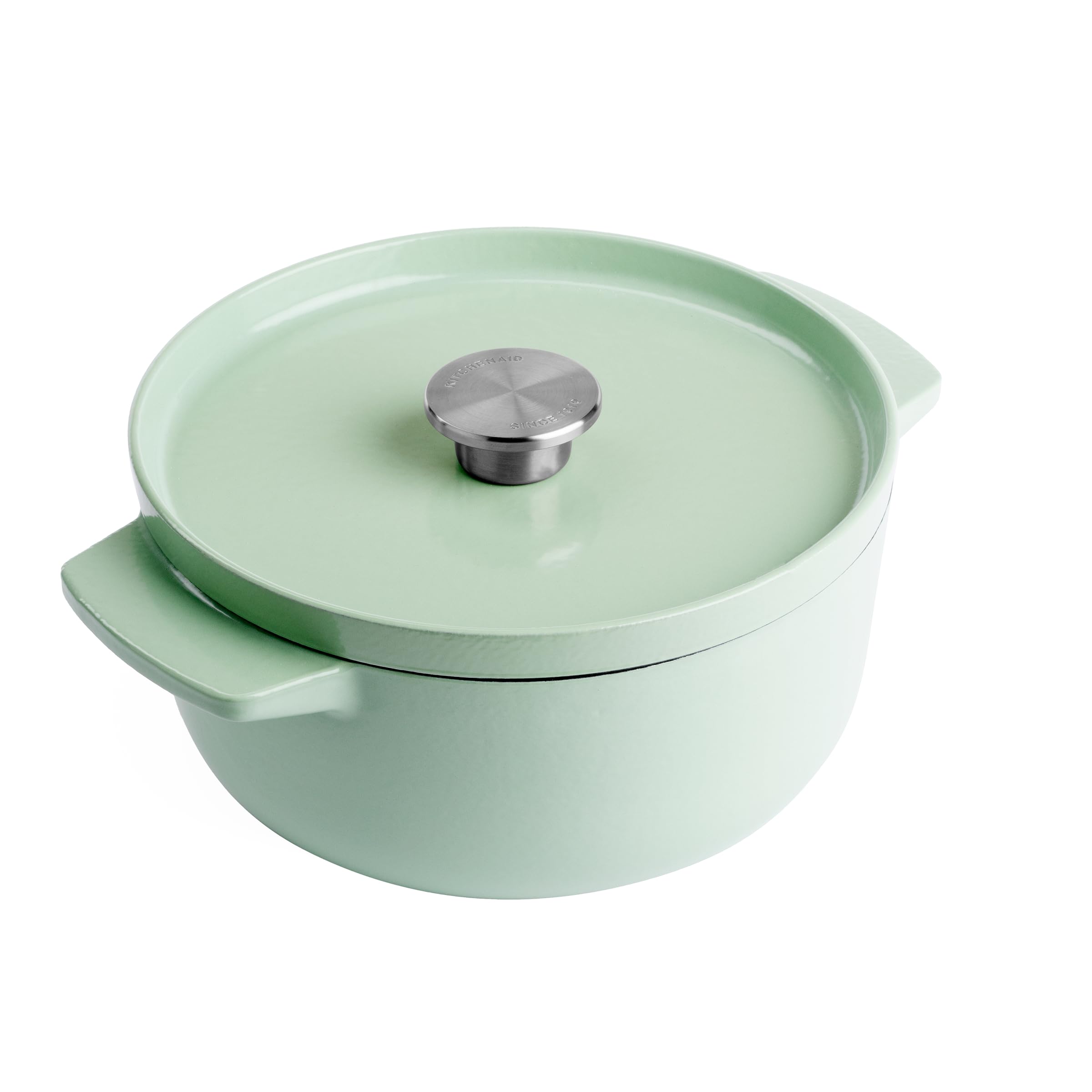 KitchenAid CC007433-001 Bräter mit Deckel - Rund - 3.3L 22cm Hellgrün