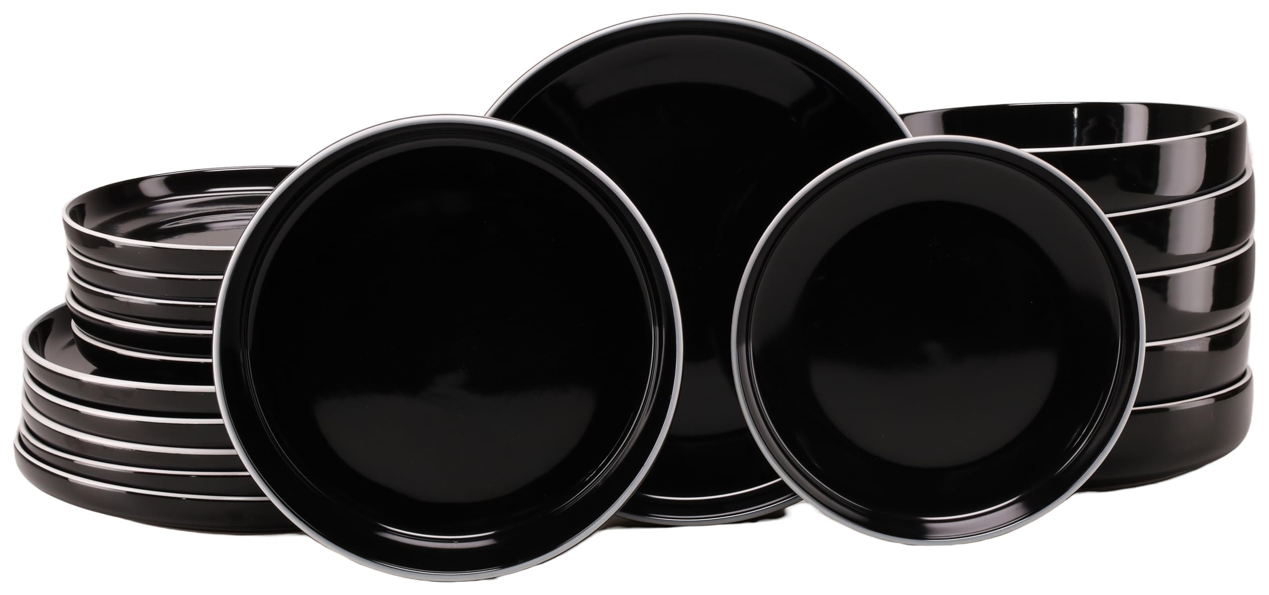 CreaTable 24806 Teller Set Nordic Gourmet Schwarz 18-tlg. 6 Personen