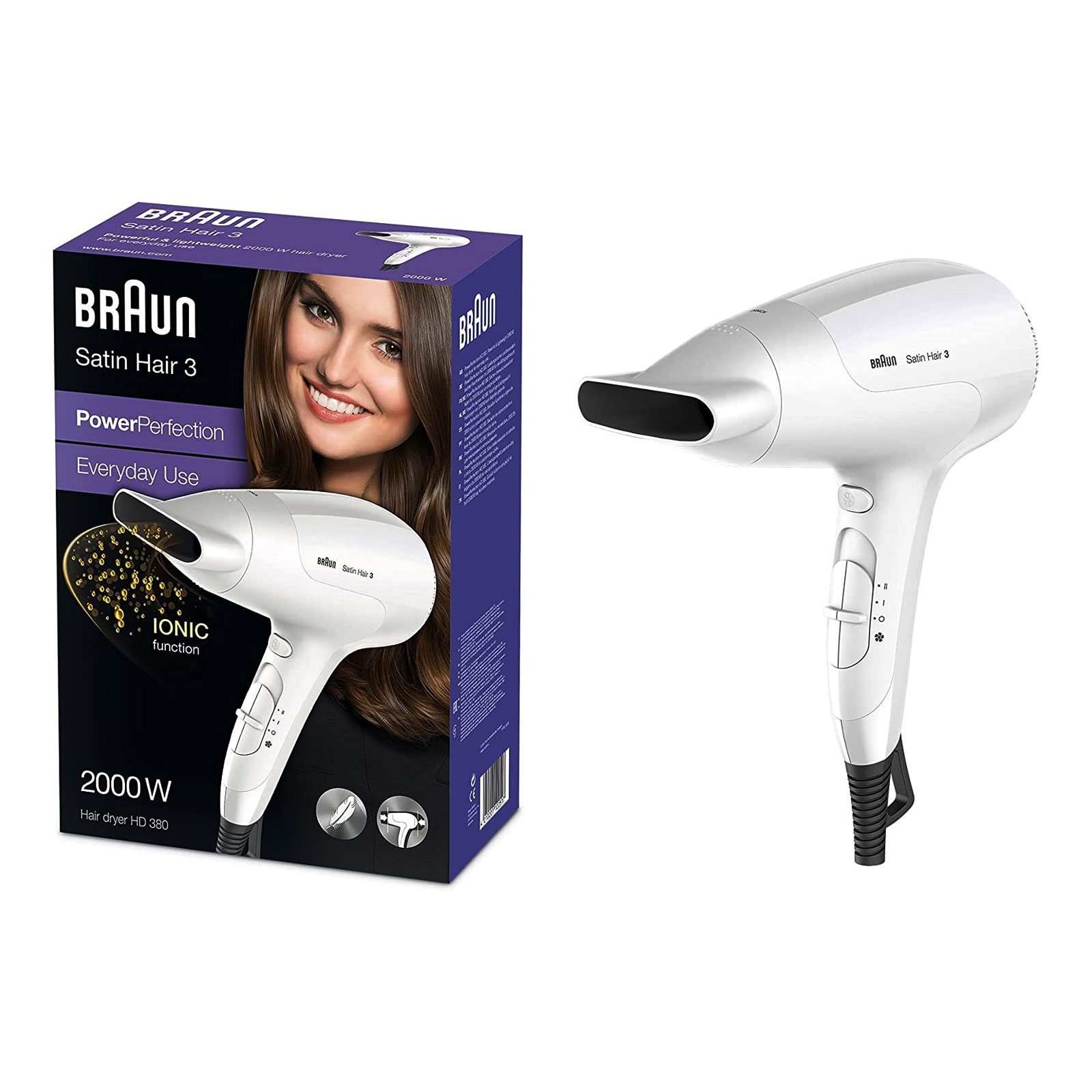 BRAUN Haartrockner 3 HD 380 SOLO HAARTROCKNV6