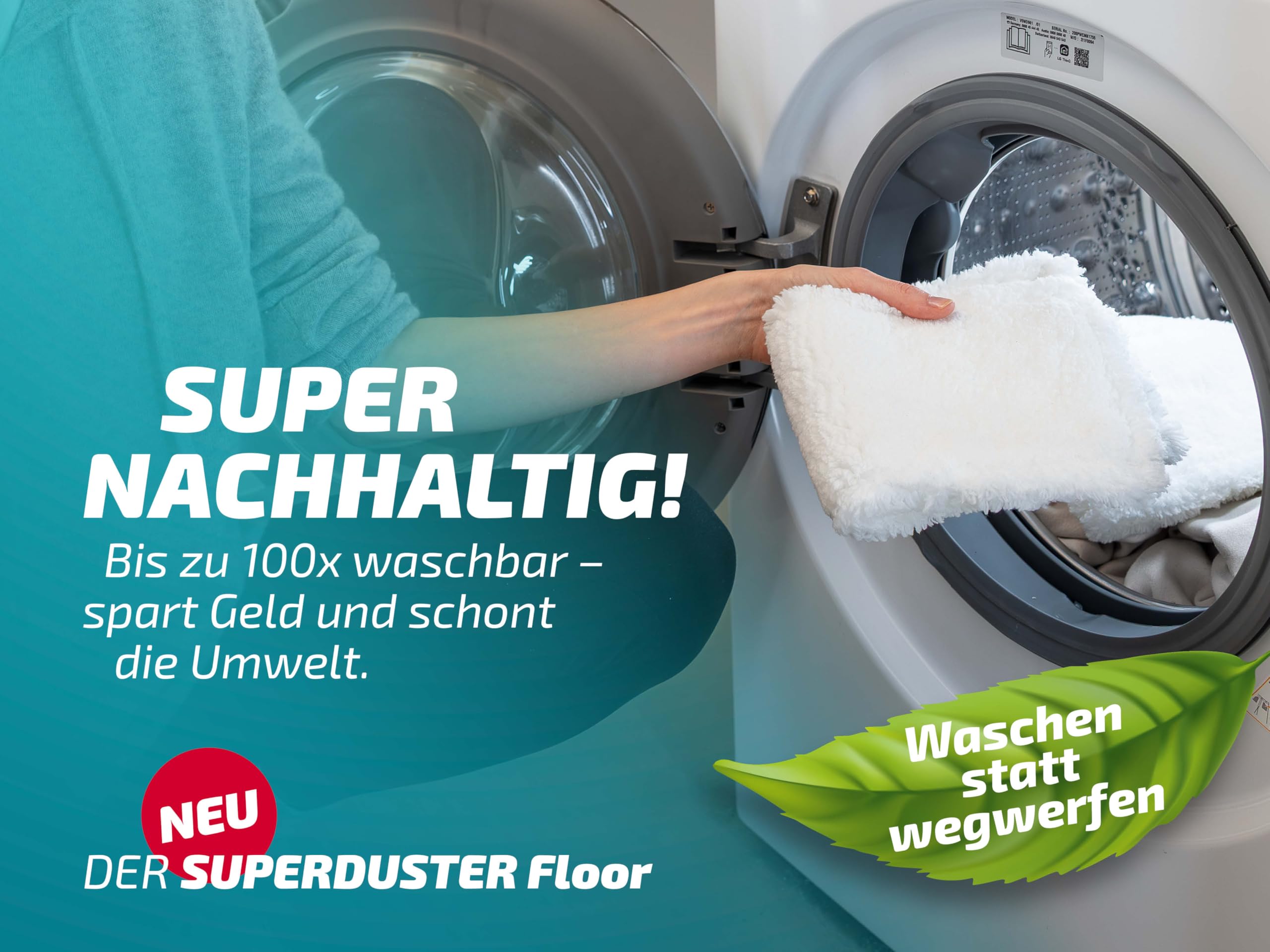 Leifheit 55517 SUPERDUSTER Floor Staubwischer Staubbezug
