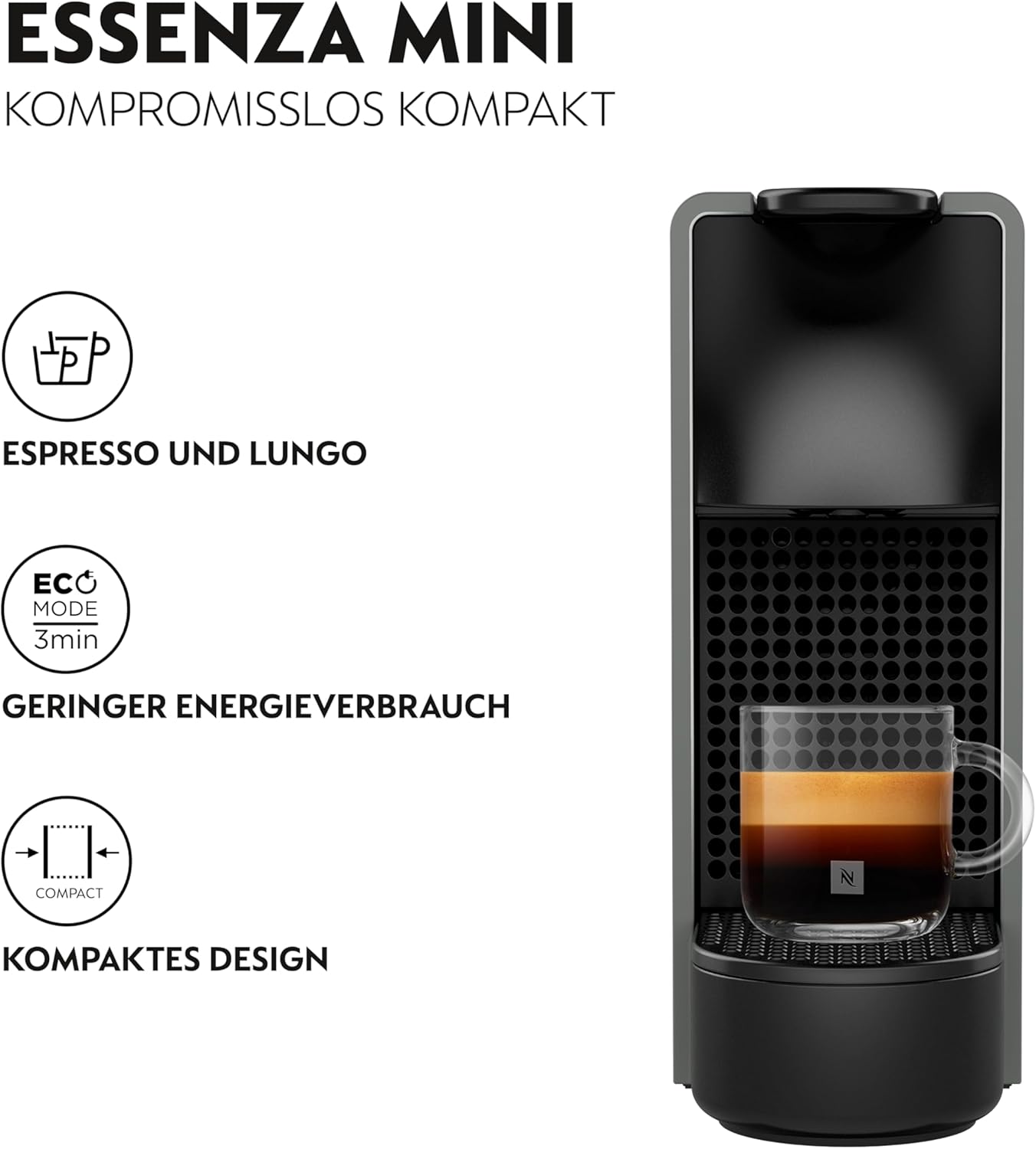 Krups XN110B Essenza Mini Grau