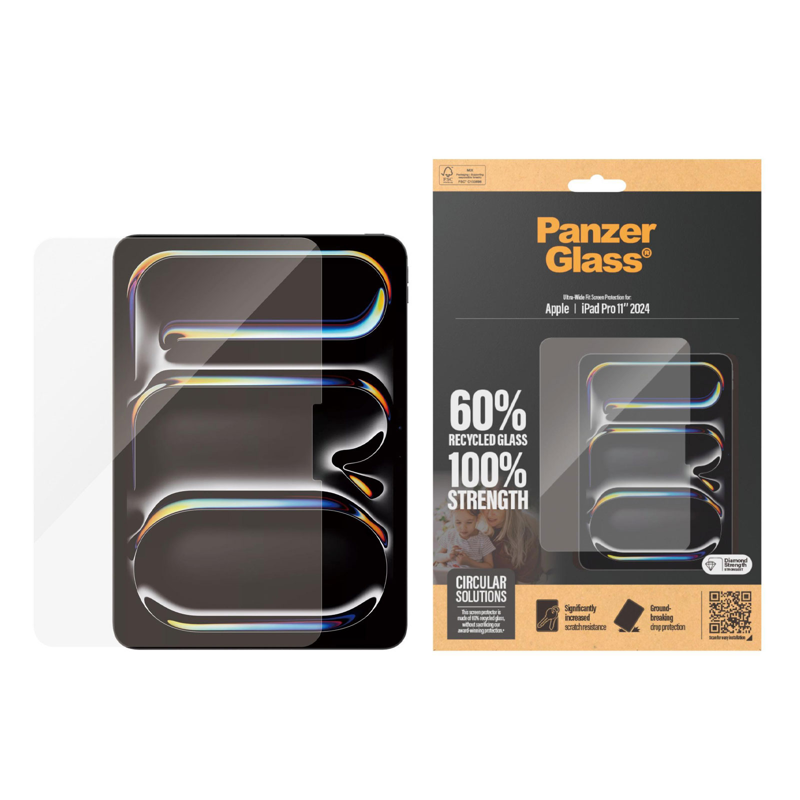 PanzerGlass Displayschutz iPad Pro 11" 2024 | Ultra-Wide Fit