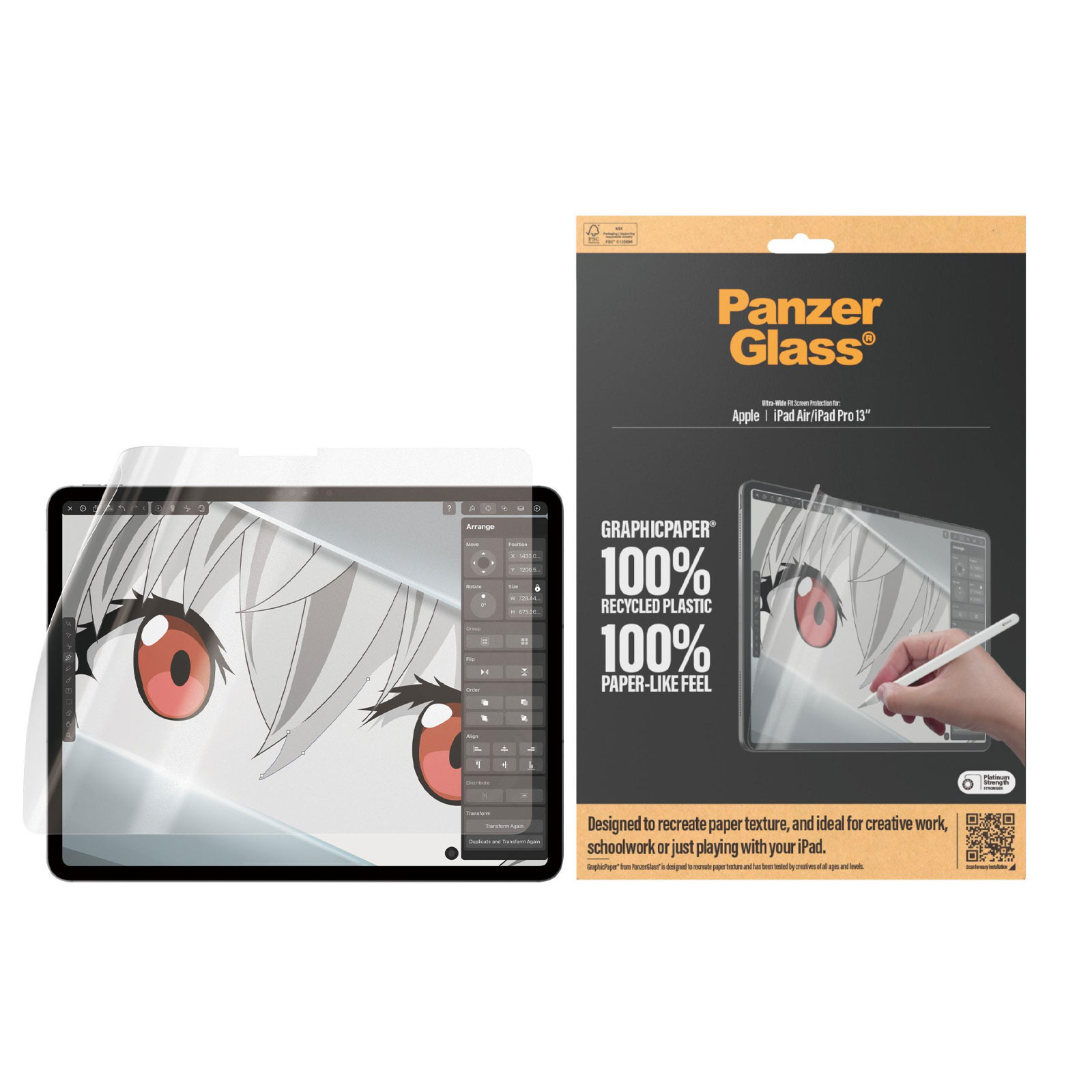PanzerGlass GraphicPaper® Displayschutz iPad Air 13" | iPad Pro 13" | Ultra-Wide Fit