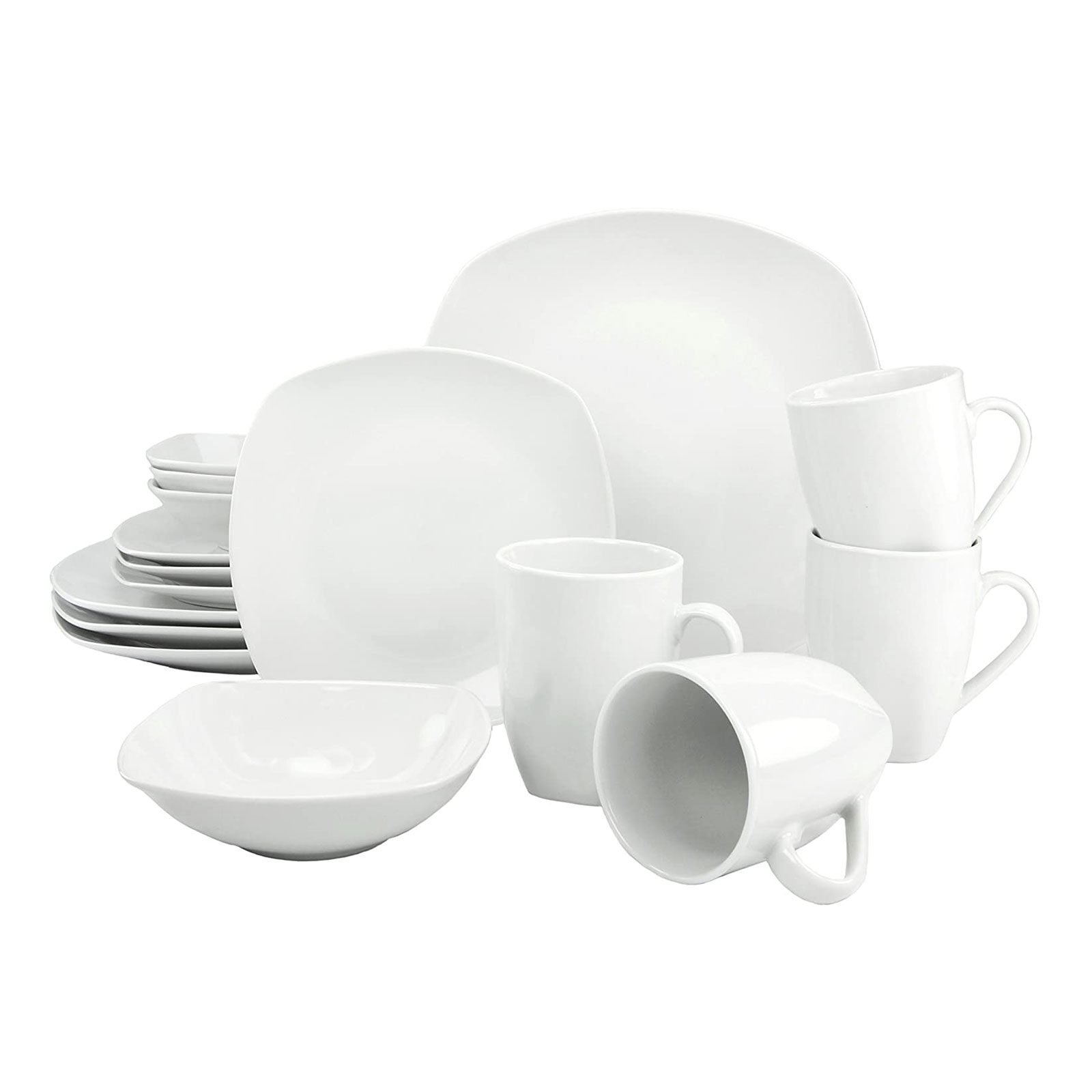 CreaTable Kombiservice 16 Teile, Square weiß