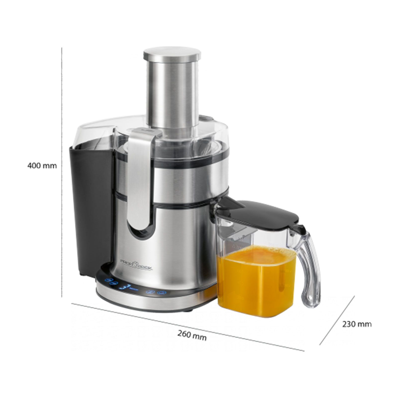 ProfiCook PC-AE 1156 Automatik-Entsafter Edelstahl / schwarz