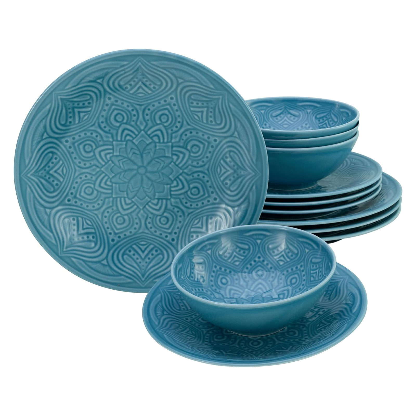 CreaTable Orient Mandala 21623 Geschirrset, 12-teilig