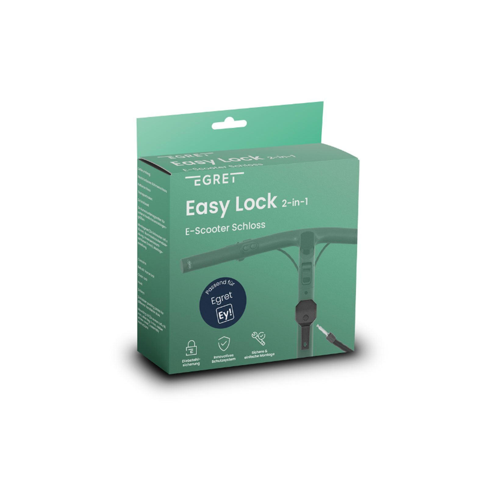 Egret Easy Lock Nachrüstbares Rahmenschloss, stabiles Kettenschloss
