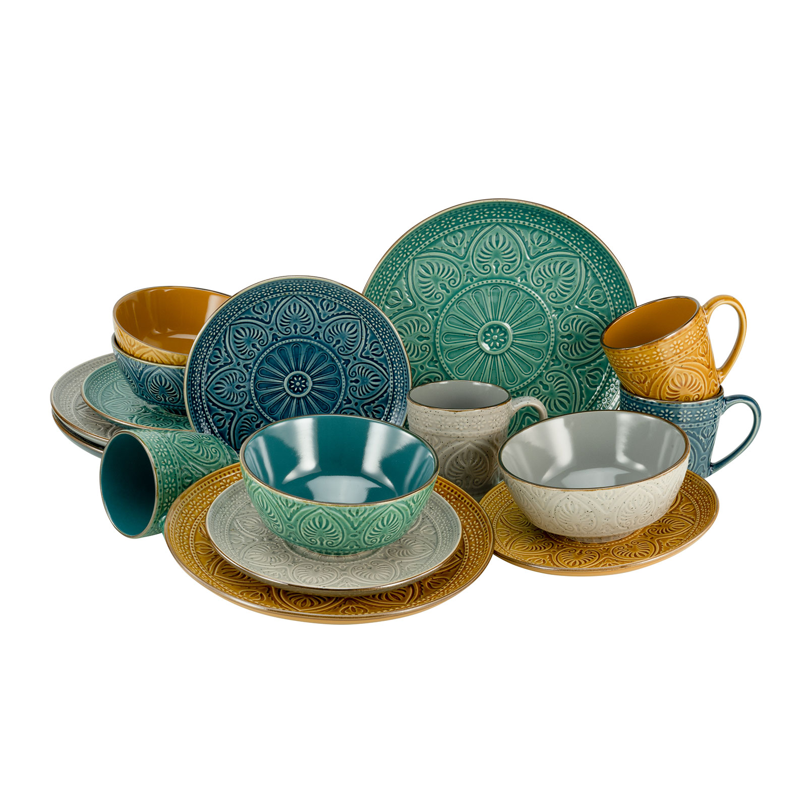 CreaTable, 22561, Serie Samarkand, Geschirrset, Kombiservice 16 teilig