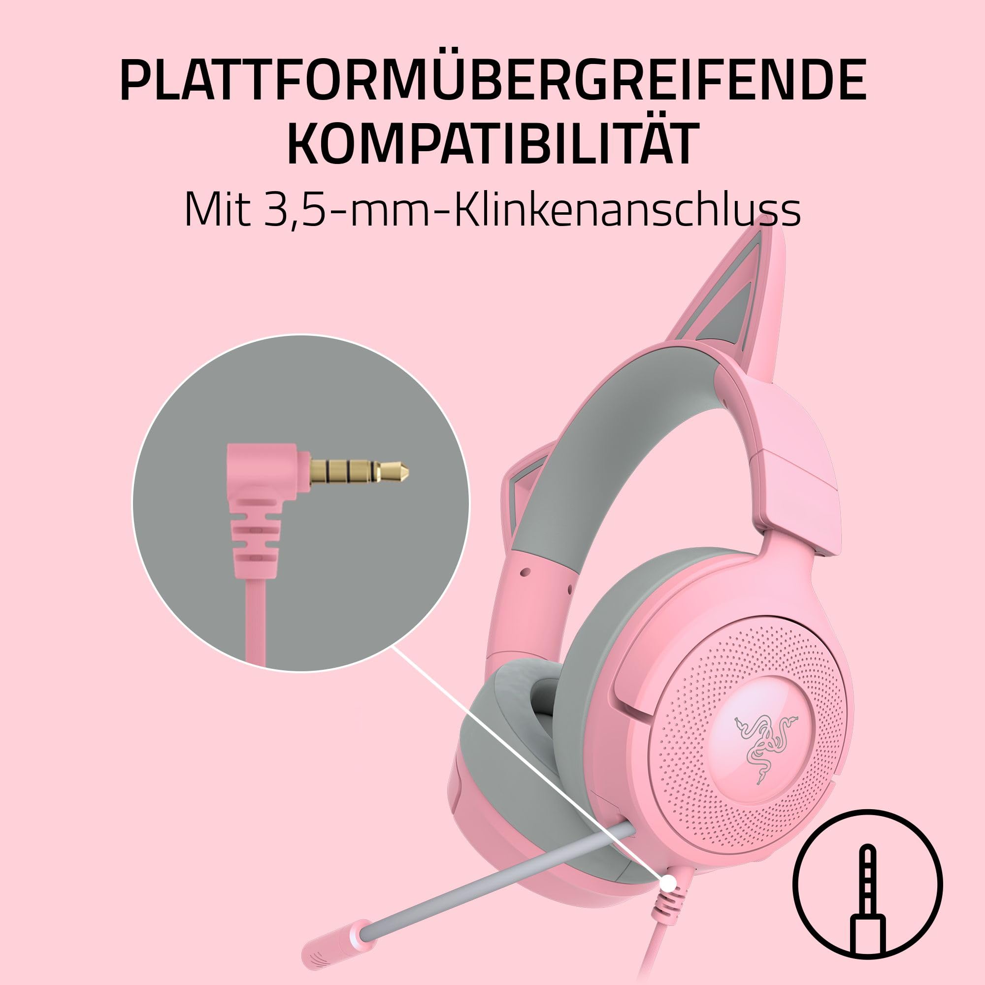Razer Kraken Kitty V3 X - Kabelgebundenes Kitty-Headset für Gaming
