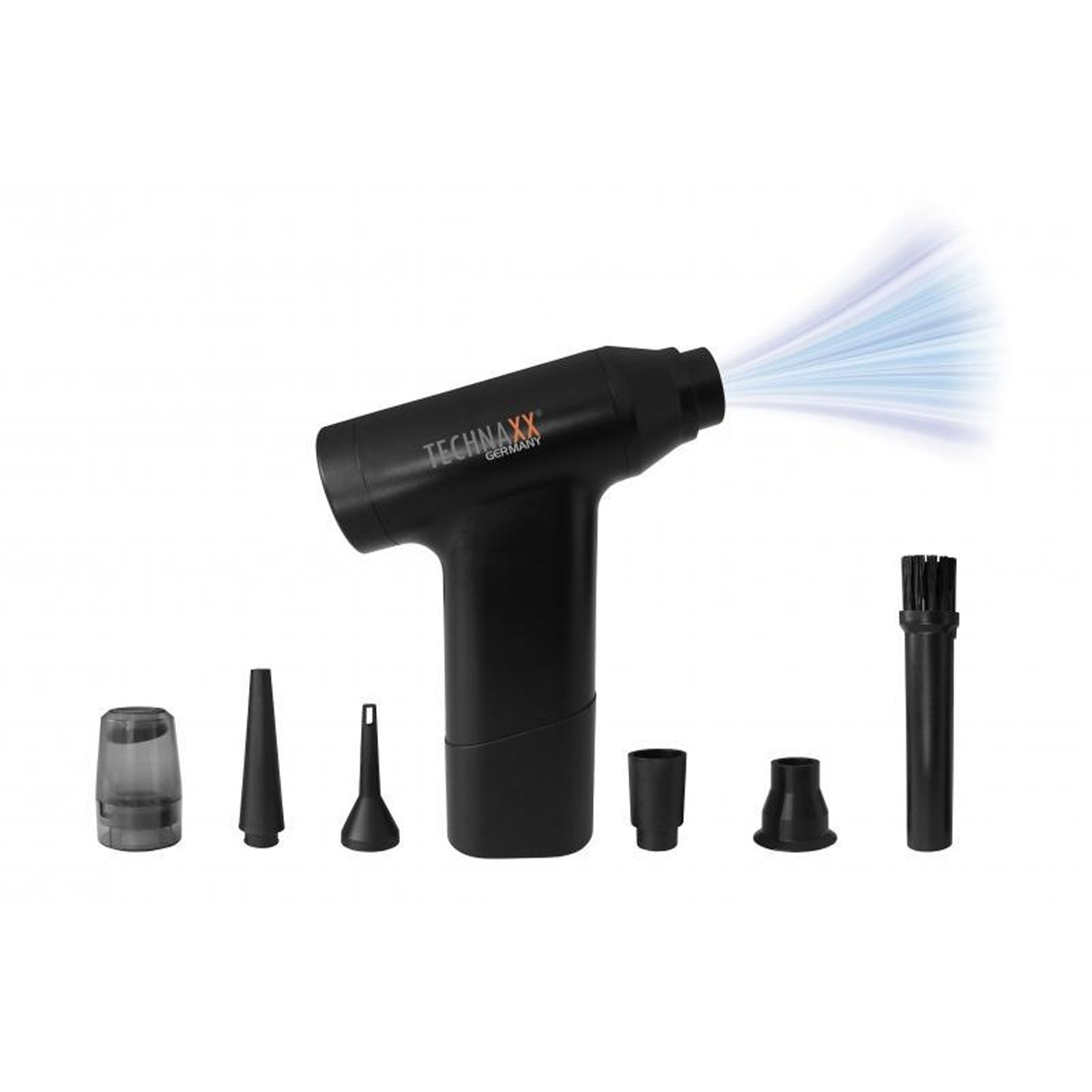 TECHNAXX TX-293 Akku Staubgebläse mit Saugfunktion (160W, Saug- und Blasfunktion, 2500 mAh, USC-C Anschluss)