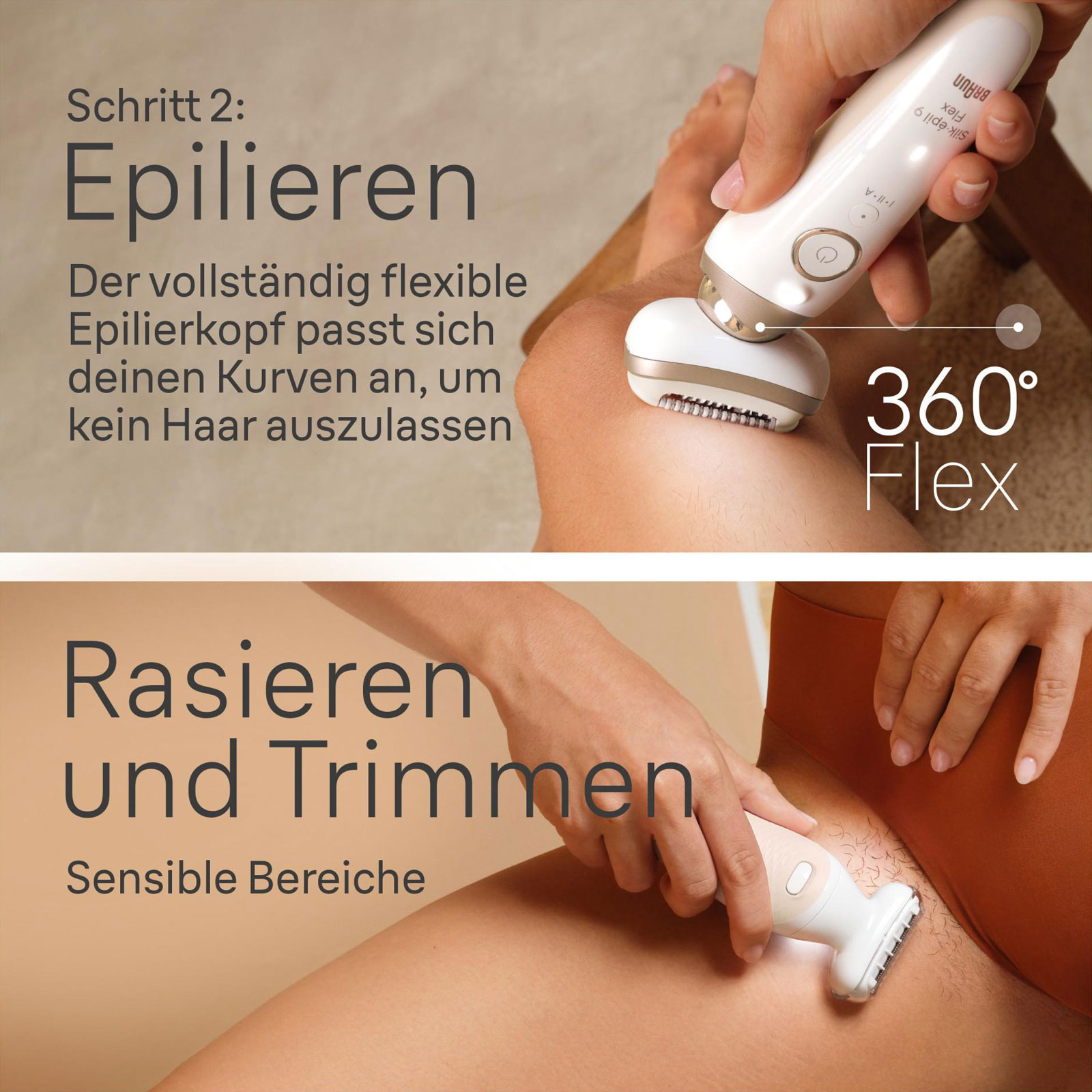 Braun Epilierer Silk-épil 9 Flex SkinSpa 9-481 3D
