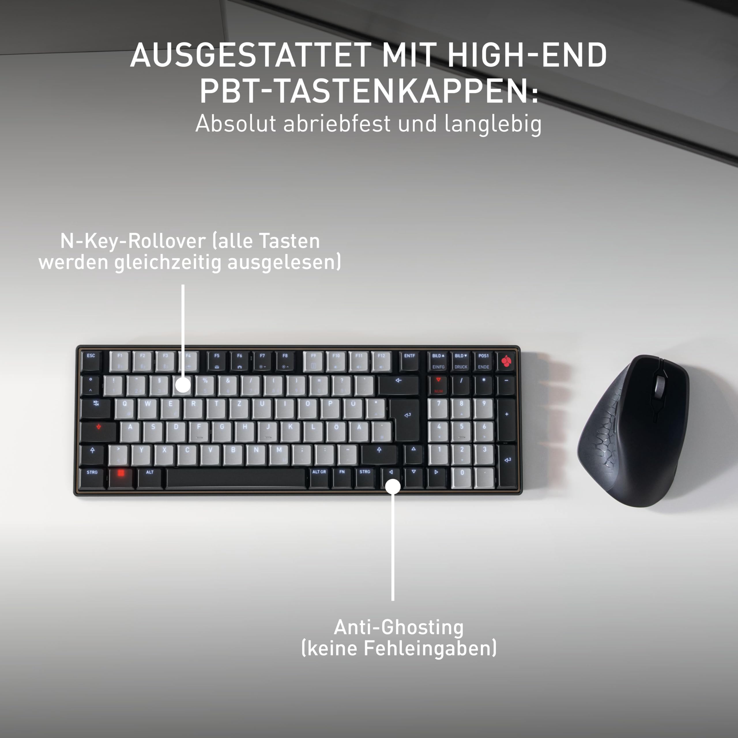 Cherry KW 550 MX LP, Mechanische Low-Profile-Tastatur im 96-%-Format