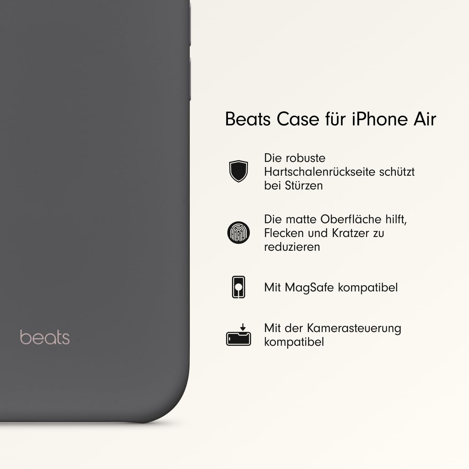 Beats iPhone Air Case mit MagSafe und Kamerasteuerung