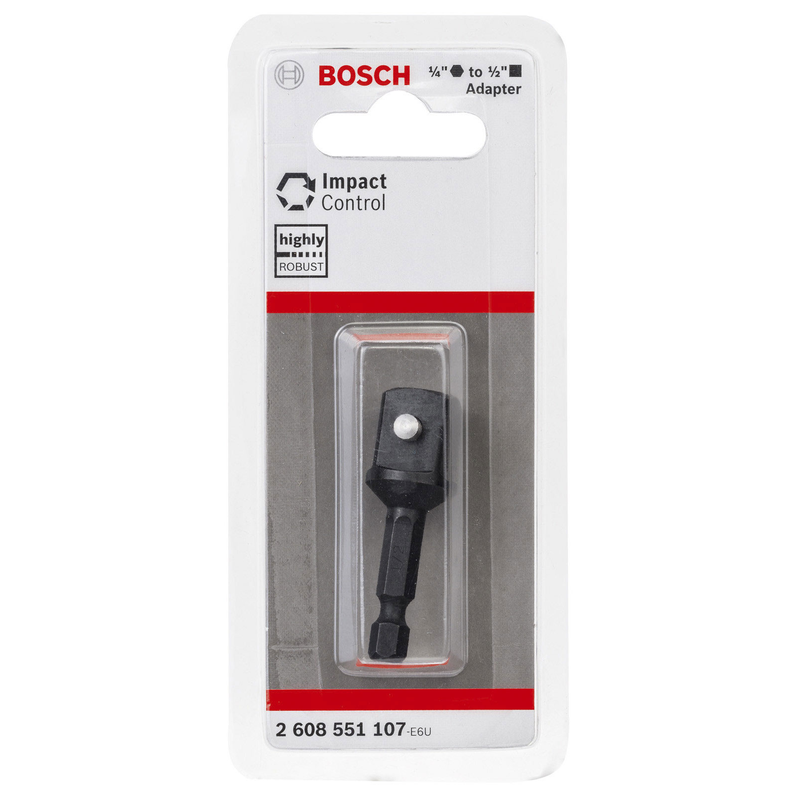 Bosch Professional Adapter zu Steckschluesseleinsaetze, 1/2 Zoll, 50 mm, Aussensechskant