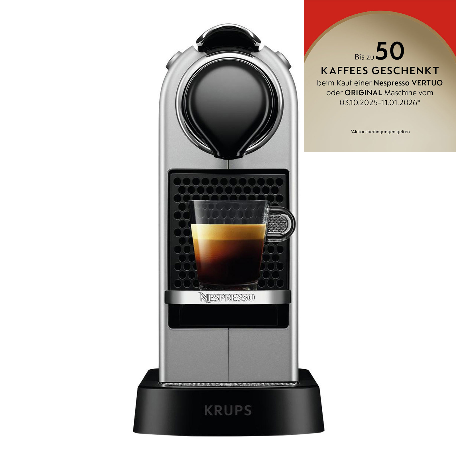 Krups XN 741B Nespresso CitiZ Silber