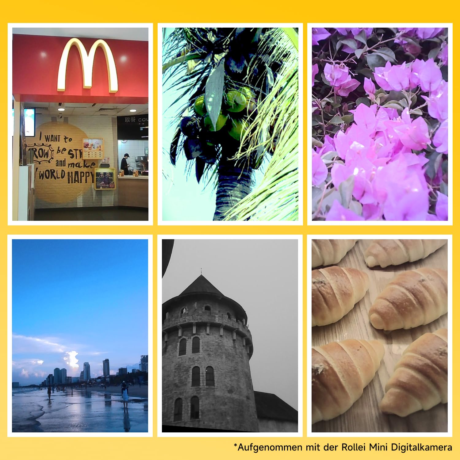 Rollei Digital Minikamera Vintage Lila, 1080P FHD Kleine Retro Digitalkamera