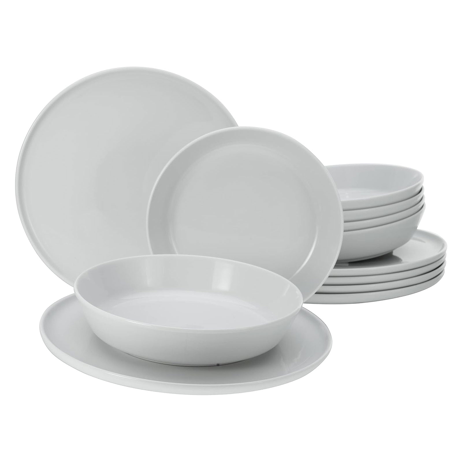 CreaTable, 16737, Serie Chef Collection WEISS, Geschirrset, Tafelservice 12 teilig