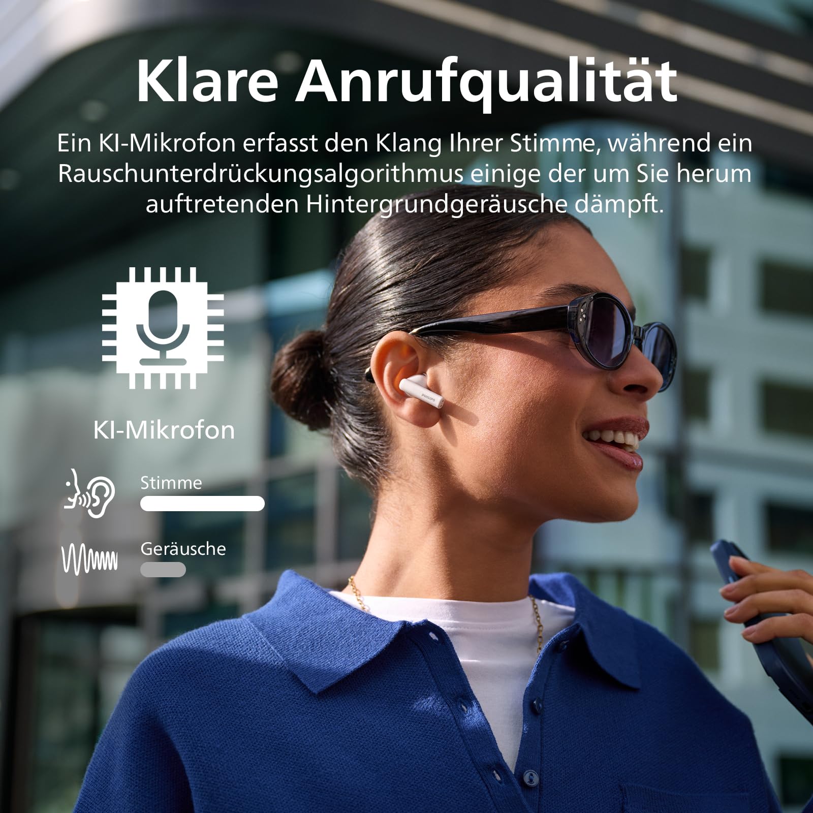 Philips TAT2520 True Wireless Bluetooth-In-Ohr-Hörer mit Geräuschunterdrückung