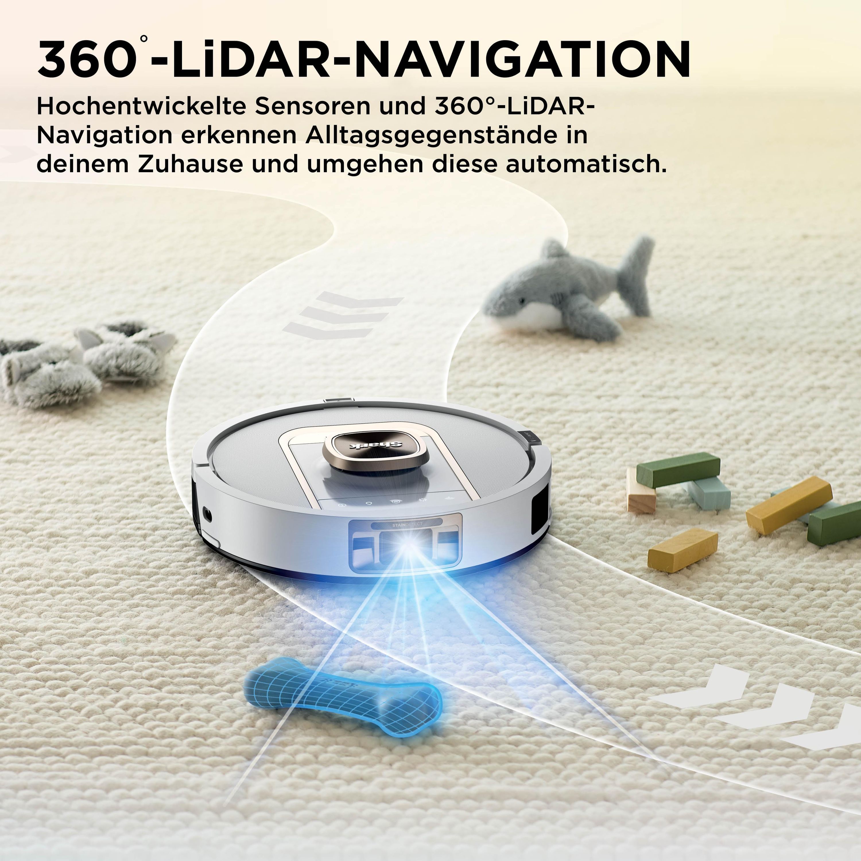 Shark RV2910XEEUWH ThermaCharged PowerDetect Saugroboter mit Wischfunktion