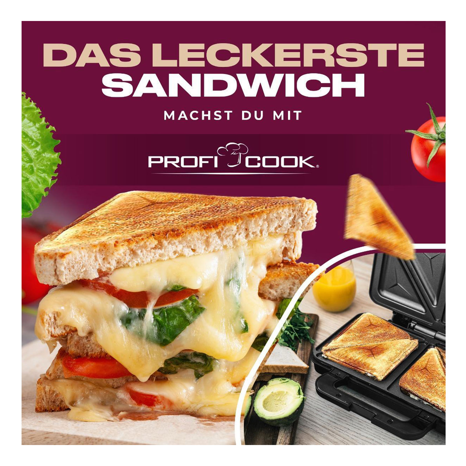 PRO PC-ST 1092 SANDWICHTOASTER PRO PC-ST 1092 SANDWICHTOASTER
