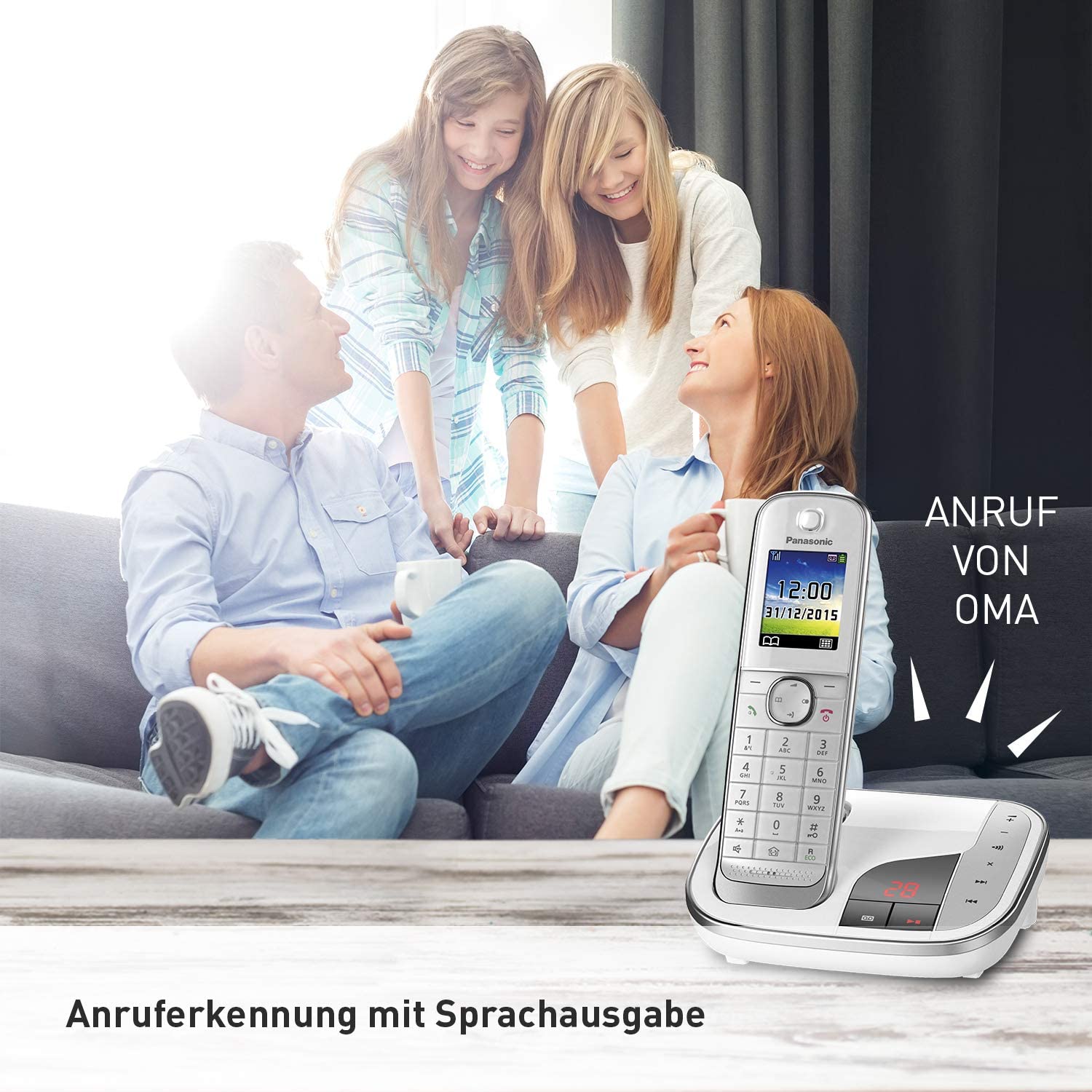 Panasonic KX-TGJ 320 GW weiß Schnurloses-Telefon mit Anrufbeantworter