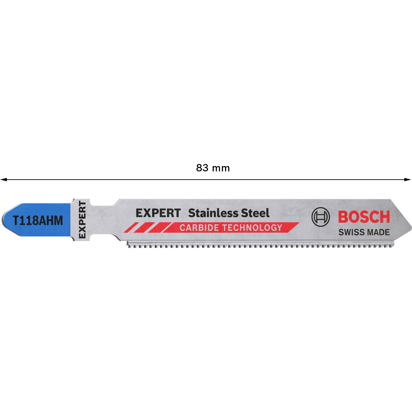 Bosch Professional Expert Stainless Steel T 118 AHM Stichsaegeblatt, 3 Stueck. Fuer Stichsaegen
