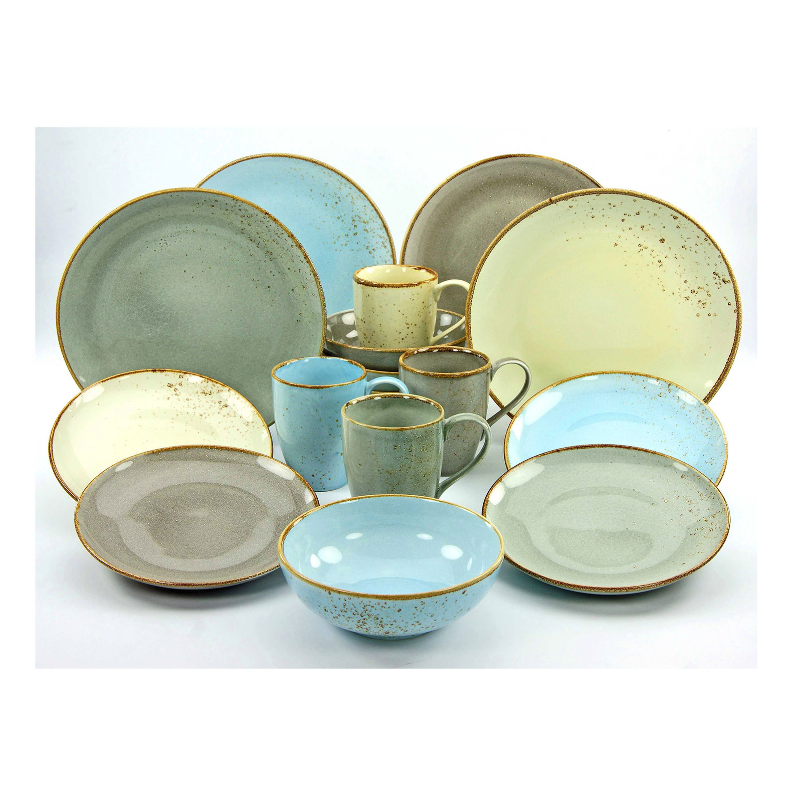 CreaTable, 19984, Serie NATURE COLLECTION Skandinavien, Geschirrset Kombiservice 16 teilig