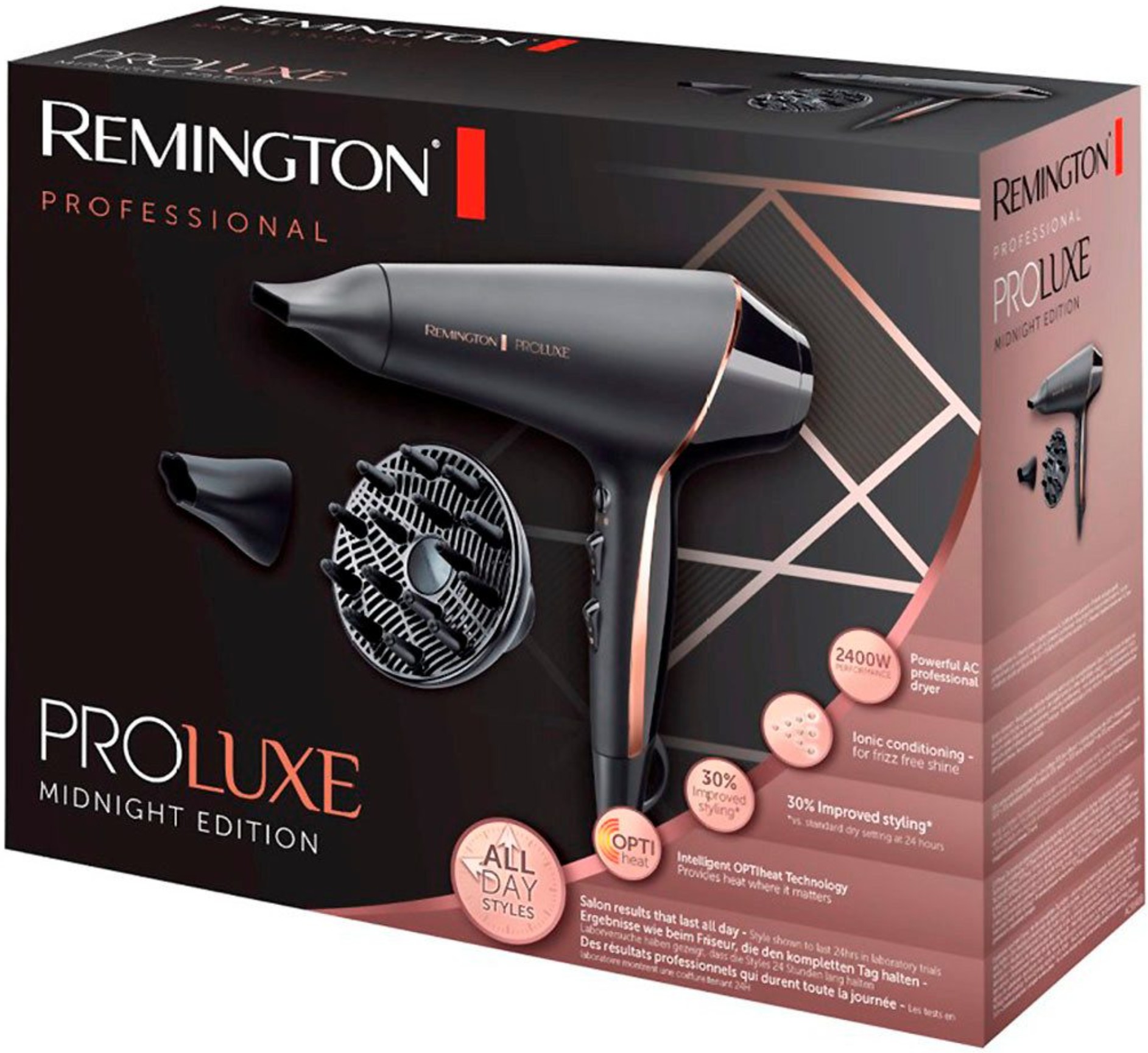 Remington AC 9140 B PROluxe Midnight Edition Haartrockner schwarz