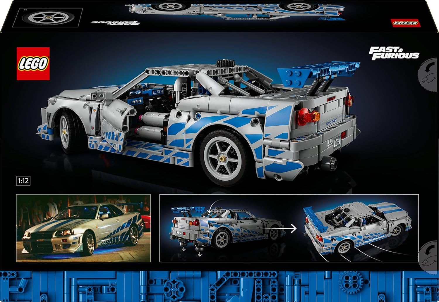 LEGO Technic 2 Fast 2 Furious Nissan Skyline GT-R R34 Automodell-Bauset 42210