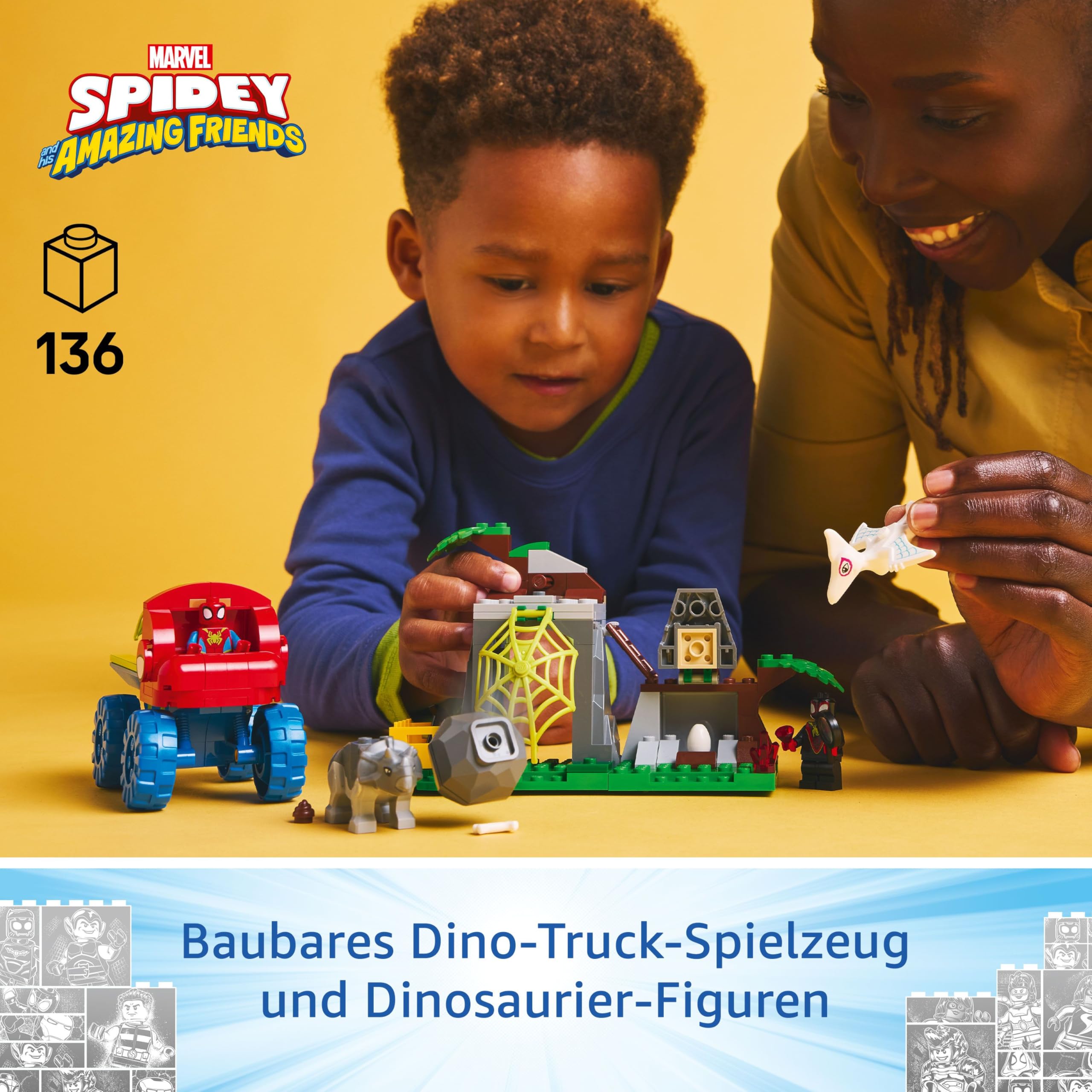 LEGO Marvel Spideys Team auf Rettungsmission im Dino-Truck 11199
