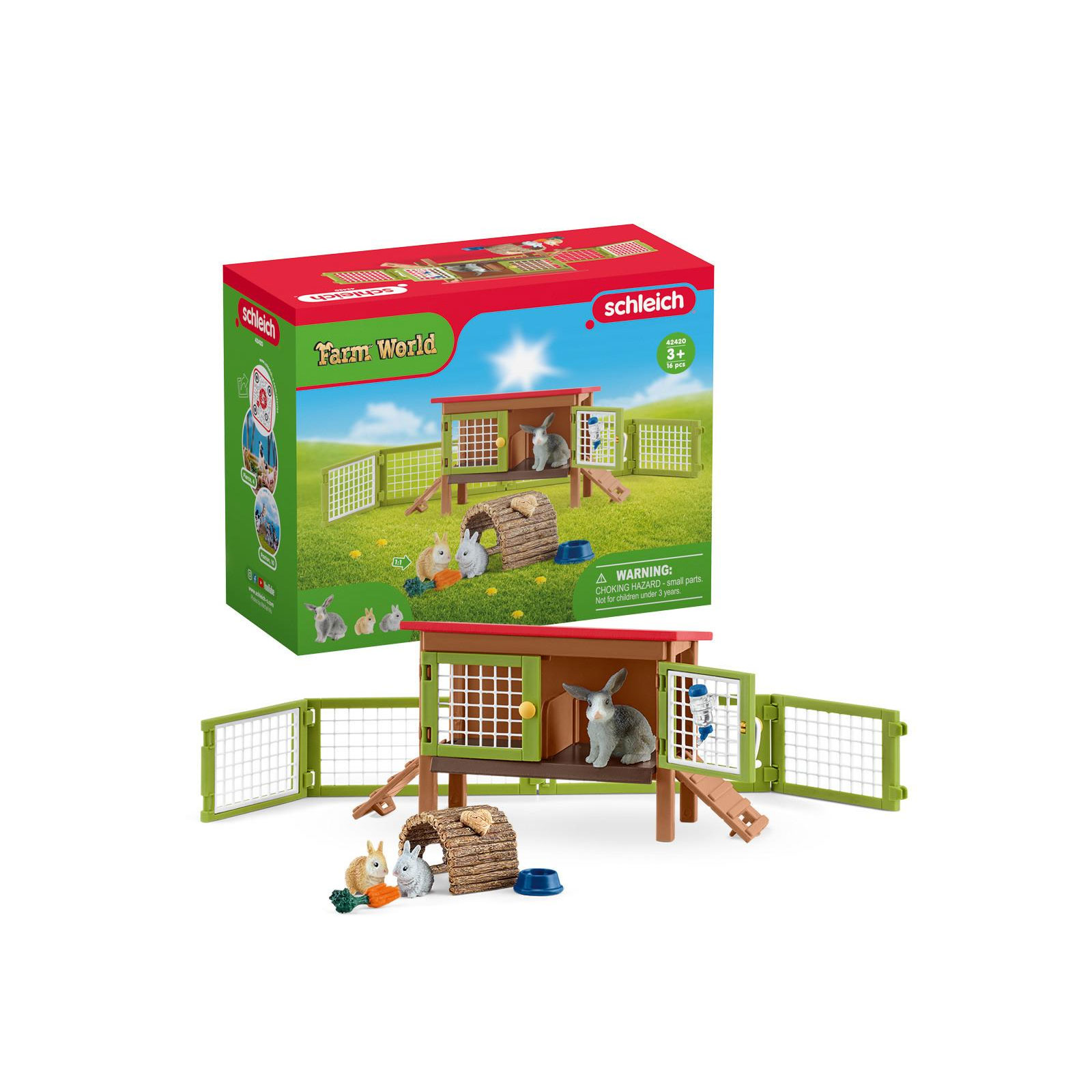Schleich Kaninchenstall Spielfiguren-Set (42420)