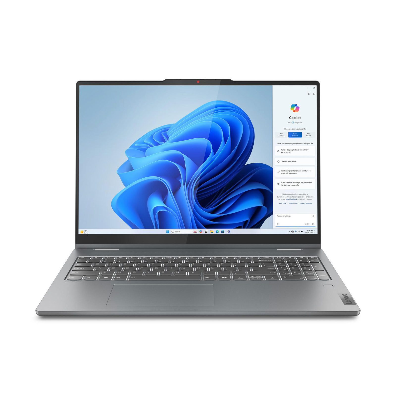 Lenovo 2in1 Convertible IdeaPad 5 2-in-1 16AHP9, Grau, 16 Zoll, 2K, OLED, Touch, AMD Ryzen 7 8845HS, 16 GB, 1 TB M.2 SSD (83DS000LGE)